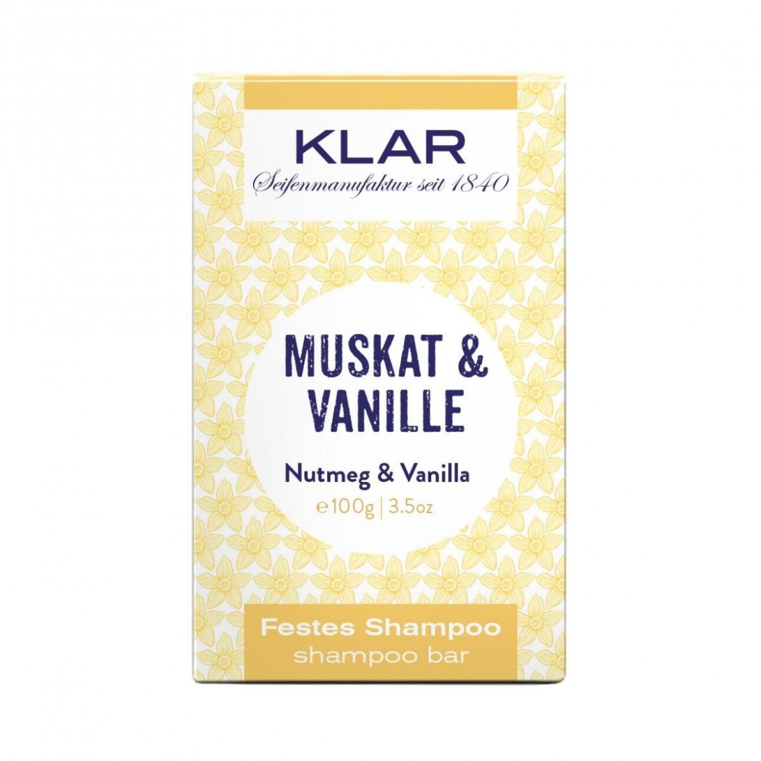 Klar’s Vegan Shampoo Bar Nutmeg & Vanilla