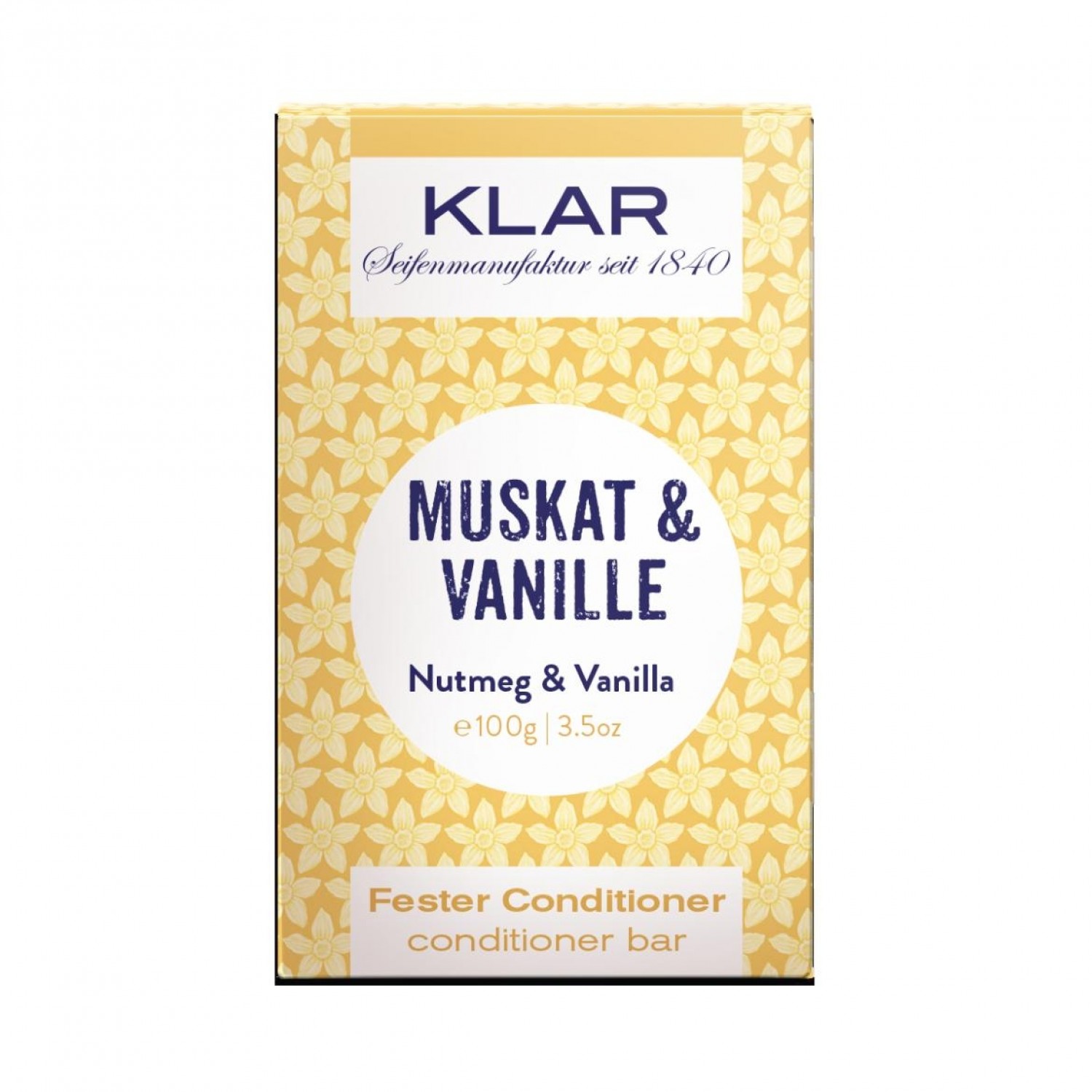 Klar’s Conditioner Bar Nutmeg & Vanilla vegan