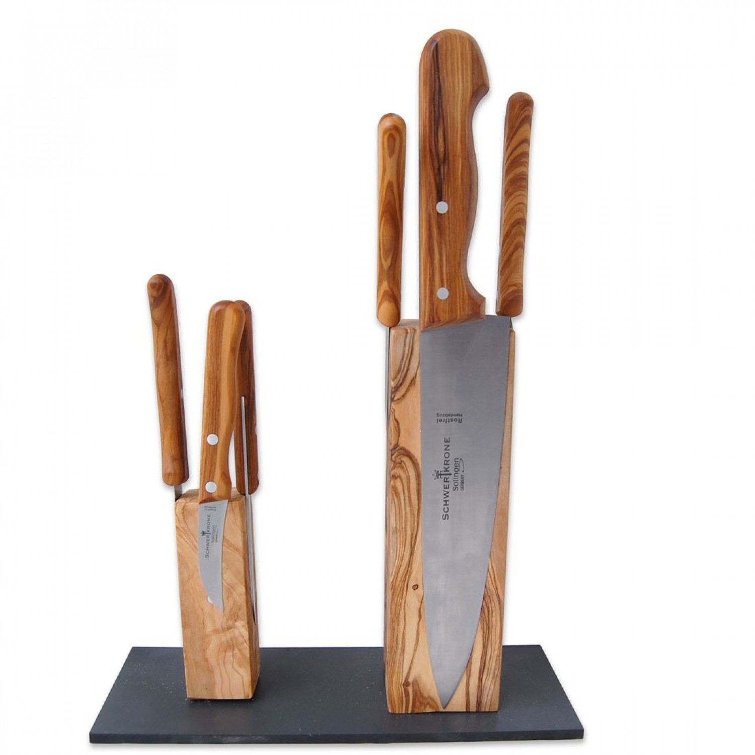 Magnet Knife Block DOUBLE Olive Wood | D.O.M.