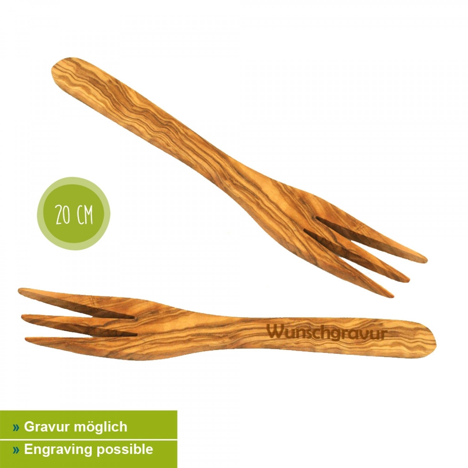 Sustainable Olive Wood Fork 20 cm » D.O.M.