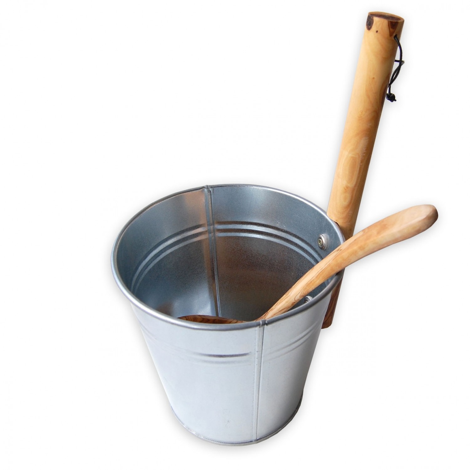 Sauna Accessory: Metal Bucket 3 L without Olive Wood Ladle | D.O.M. 