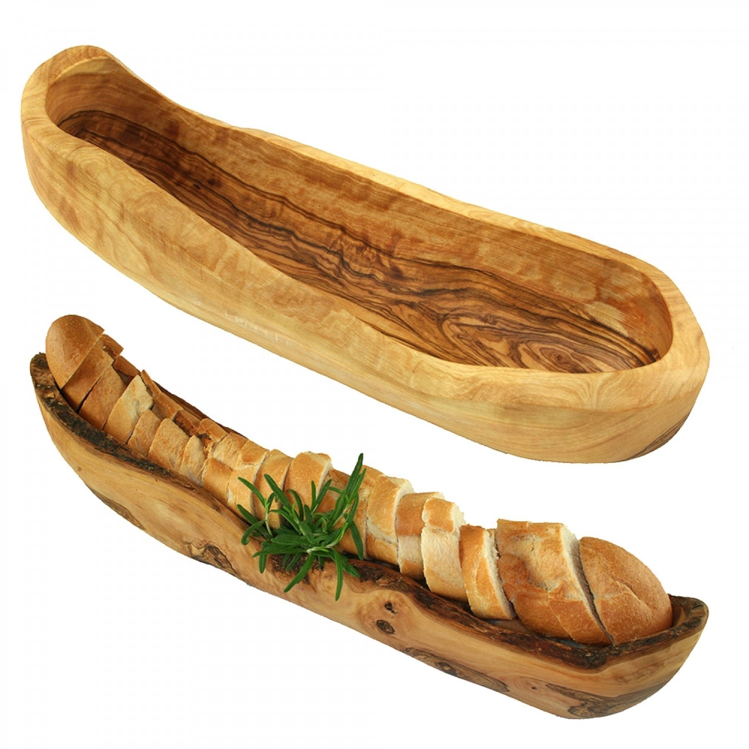 Rustic Olive Wood Bread Bowl | Olivenholz erleben