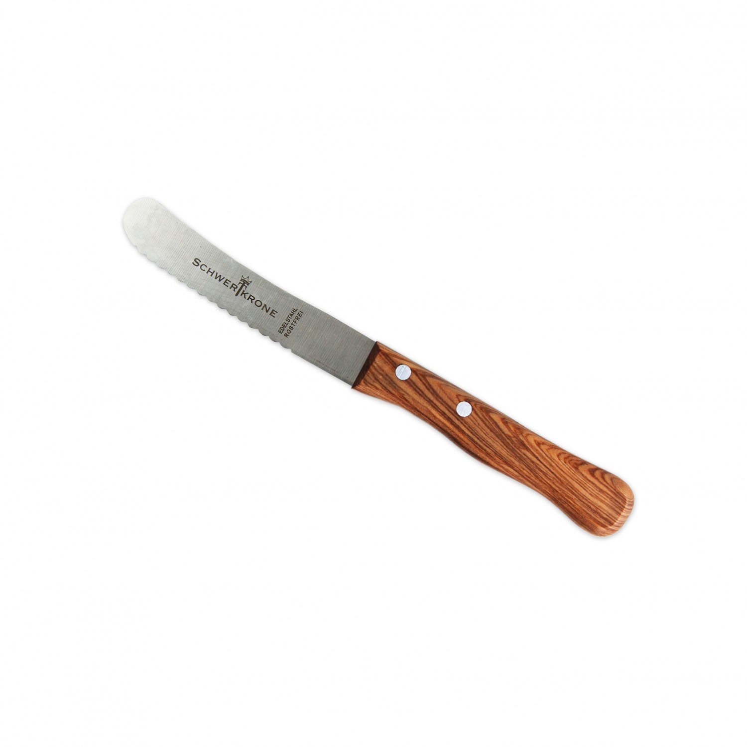 Olive Wood Bread Roll Knife Stainless Steel Blade - D.O.M.