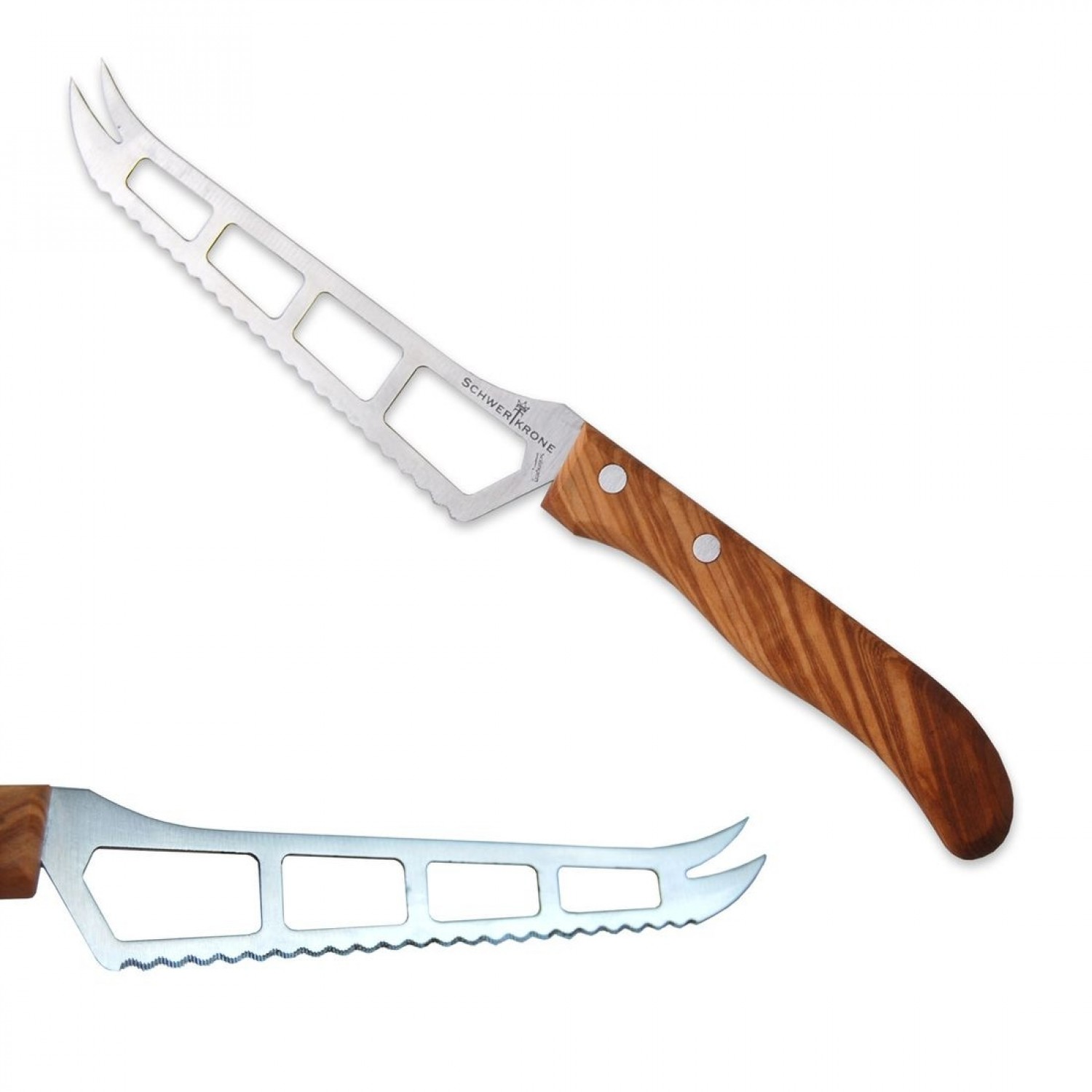 Stainless Steel Cheese Knife with Olive Wood Handle | D.O.M.