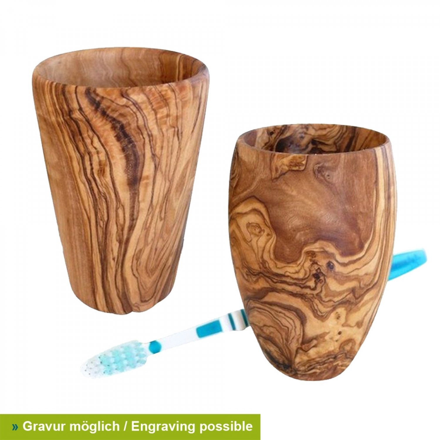 Sustainable Toothbrush Cup Olive Wood » D.O.M.