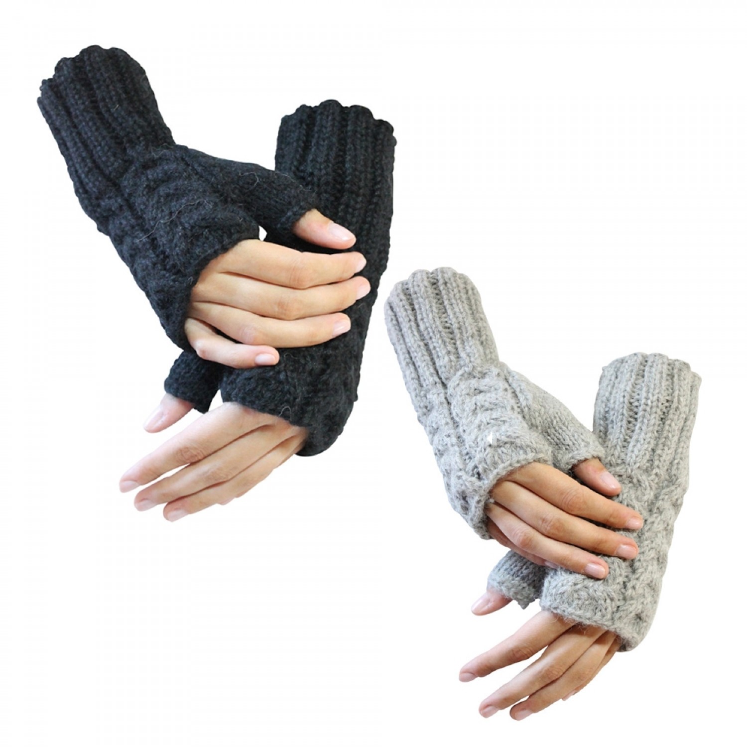 Half-fingered Gloves Selina - Alpaca Unisex Gloves | AlpacaOne
