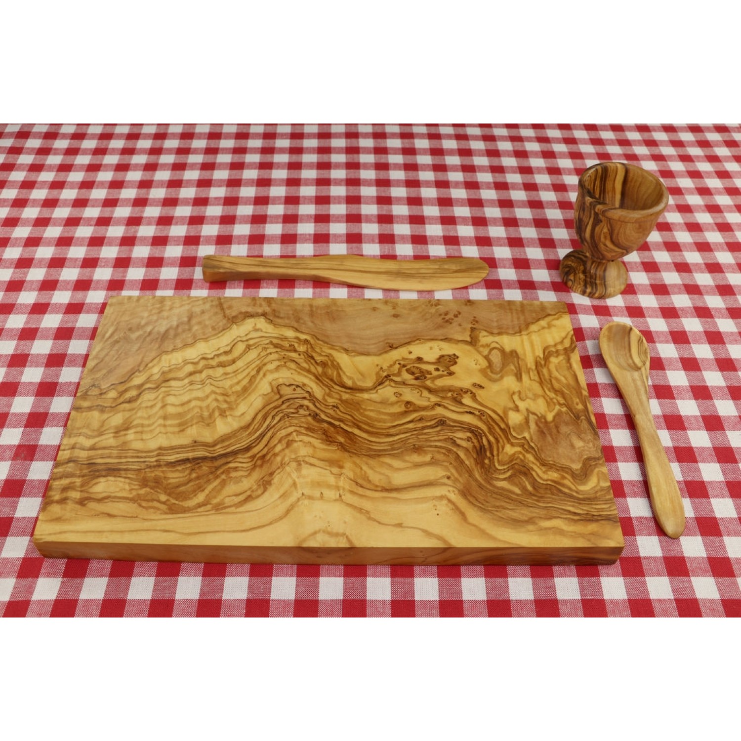 4 pieces eco Breakfast Set PALMA of Olive Wood | D.O.M.