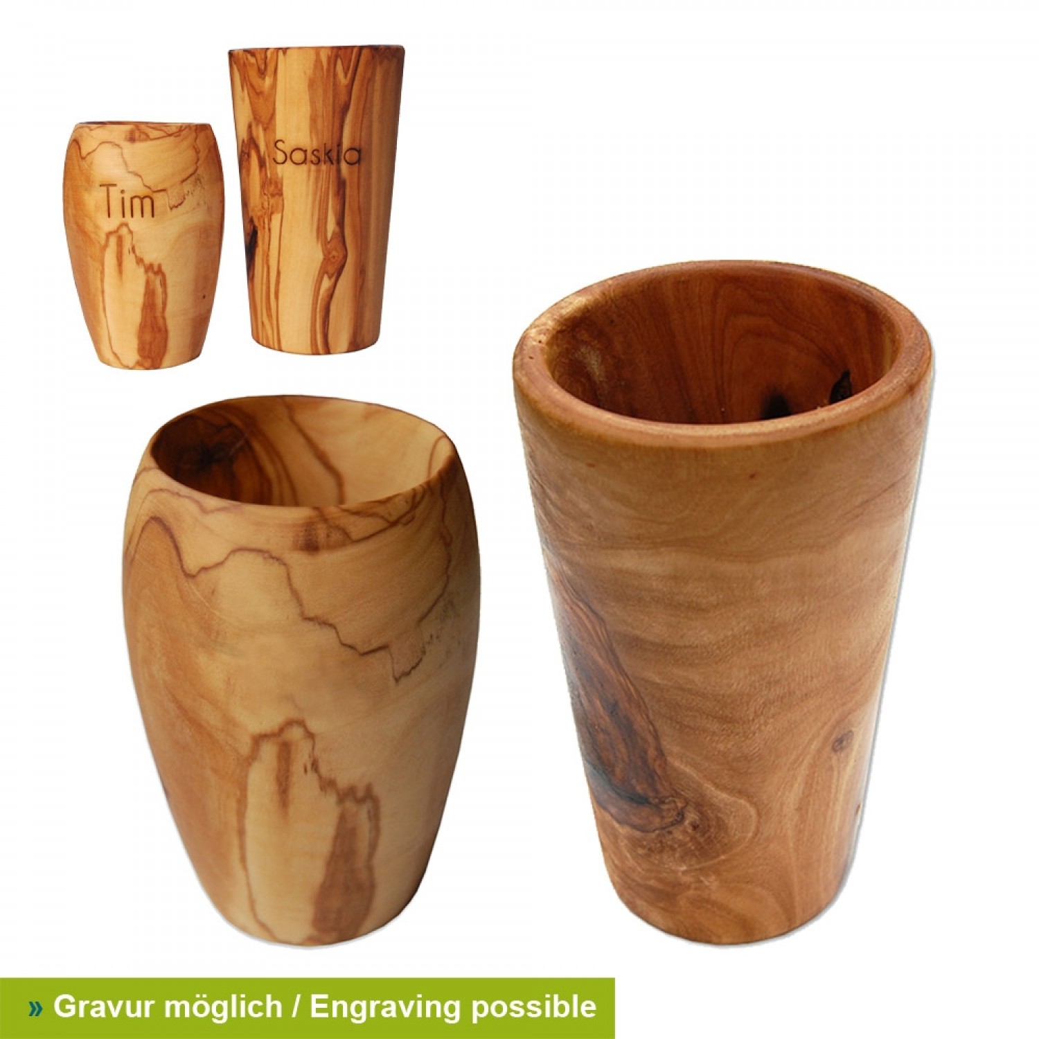 Olive Wood Cup - drinking cup & tooth mug » D.O.M.