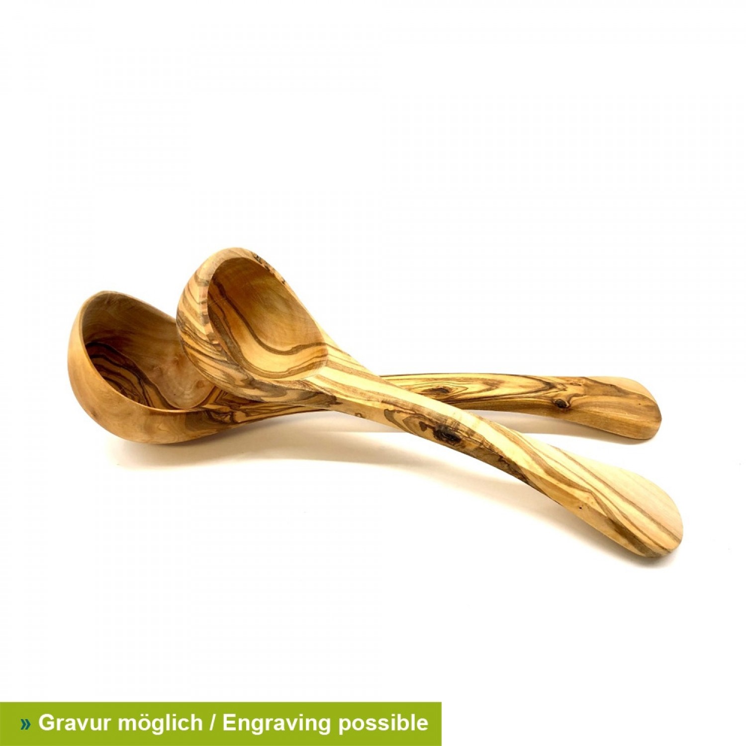 Olive Wood Ladle & Scoop, Engraving possible » D.O.M.