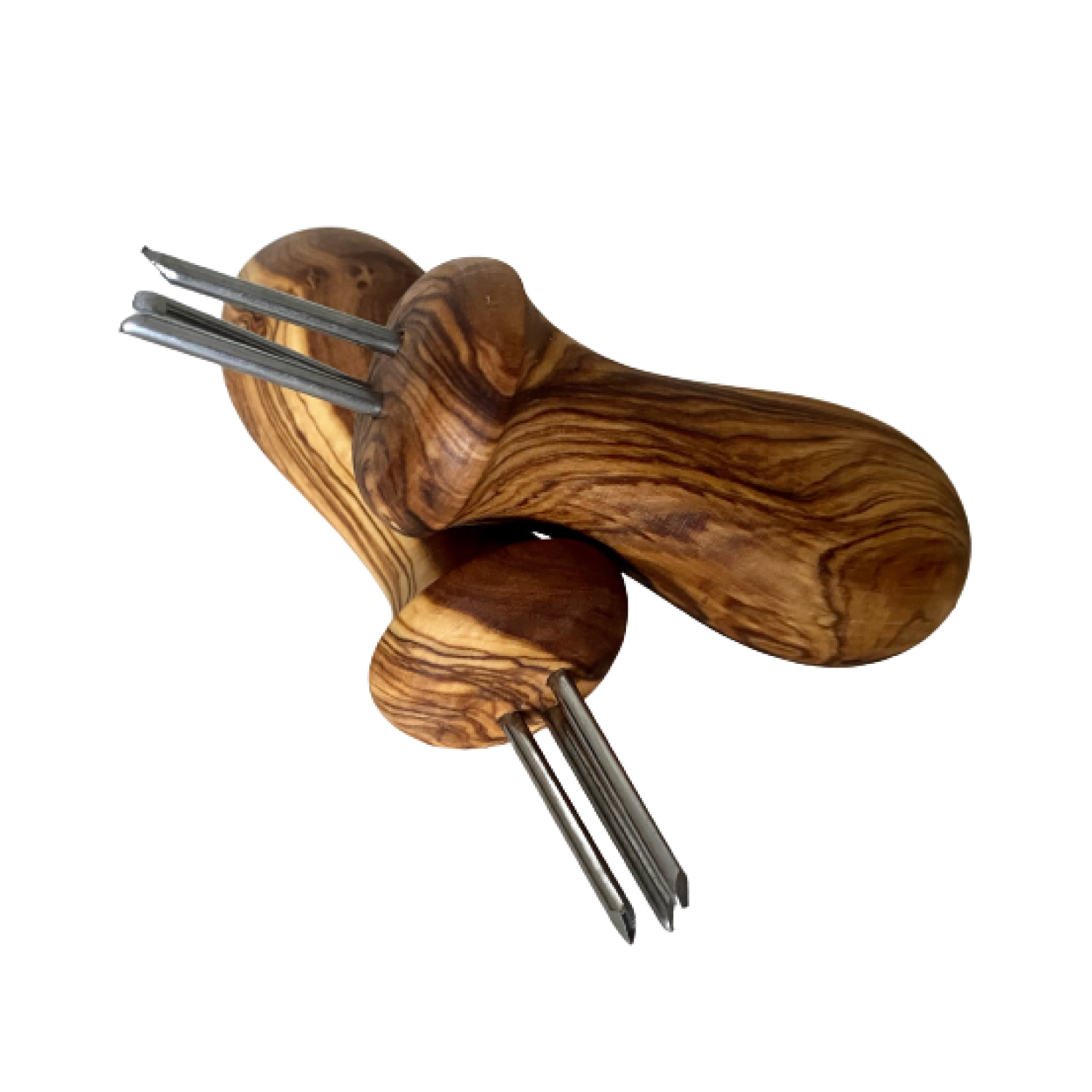 Corn & Potato Holders - bellied olive wood handle » D.O.M.