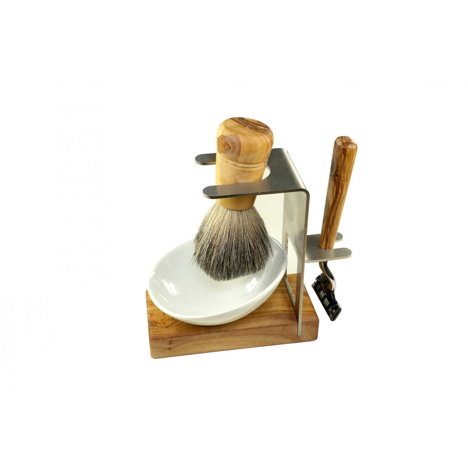 4 pieces Men's Shaving Set AMRUM with Shaver Badger Hair Shaving Brush | D.O.M.