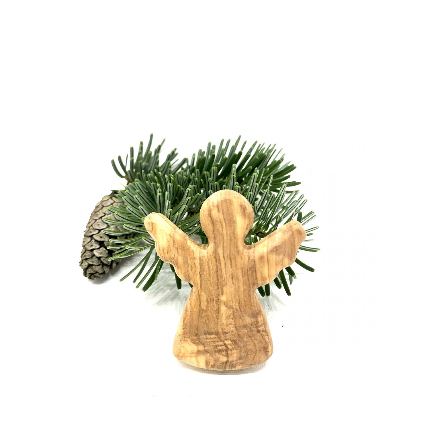 Christmas Olive Wood Hanging Ornament, Angel 1 » D.O.M.