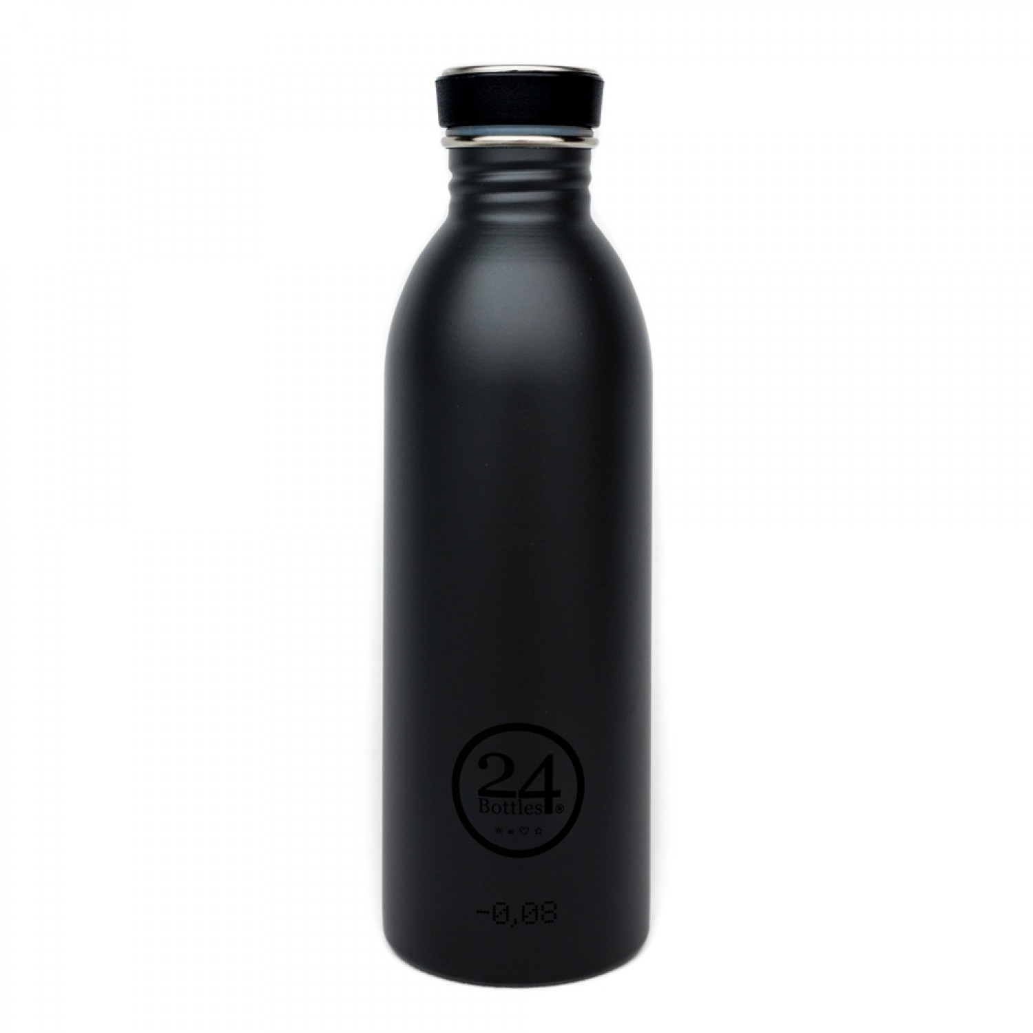 24Bottles Urban Bottle Stainless Steel Black 0.5 l