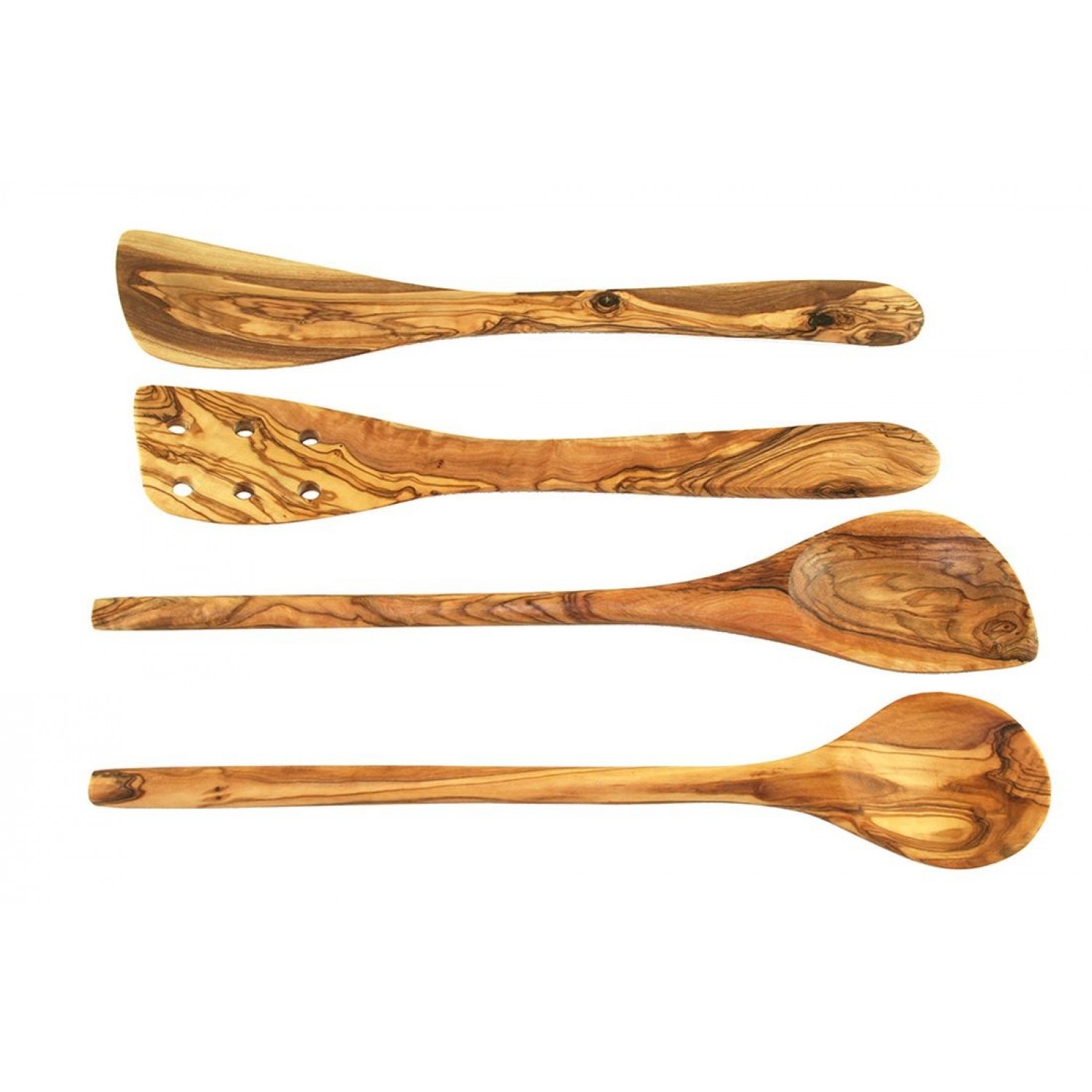 D.O.M. Olive Wood 4-piece Cooking Spoon Set