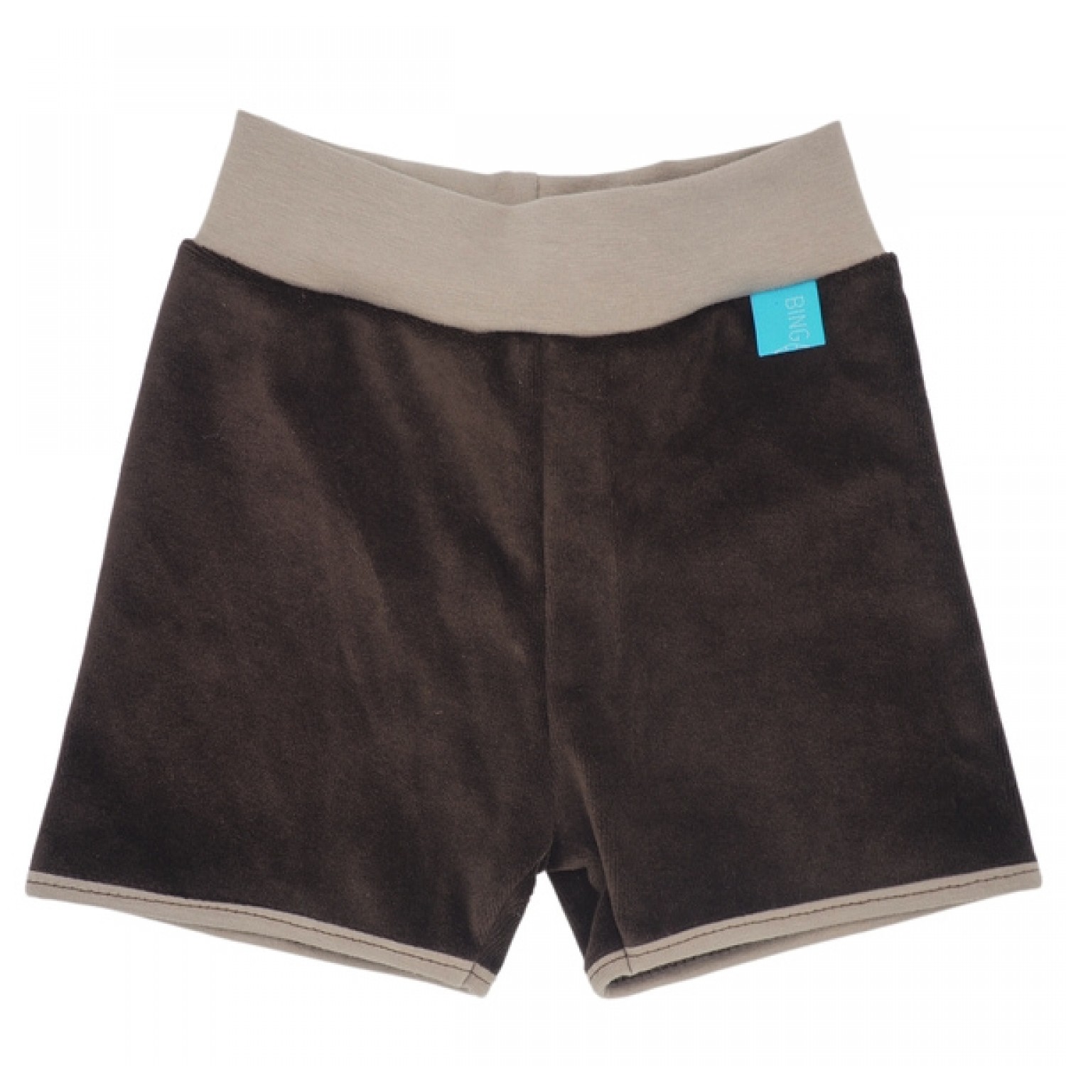 Pull-on shorts eco plush cotton brown/taupe » bingabonga