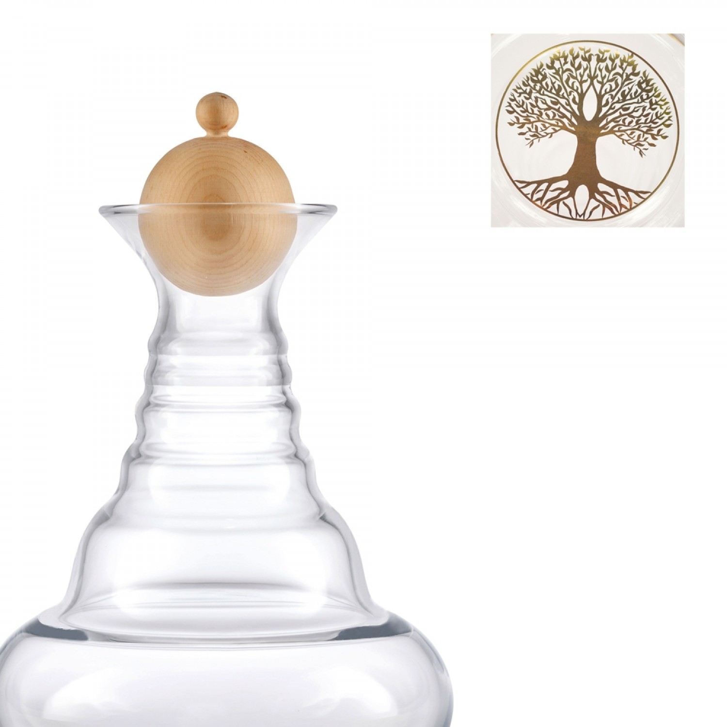 Nature’s Design Carafe Alladin Tree of Life gold, Swiss pine top