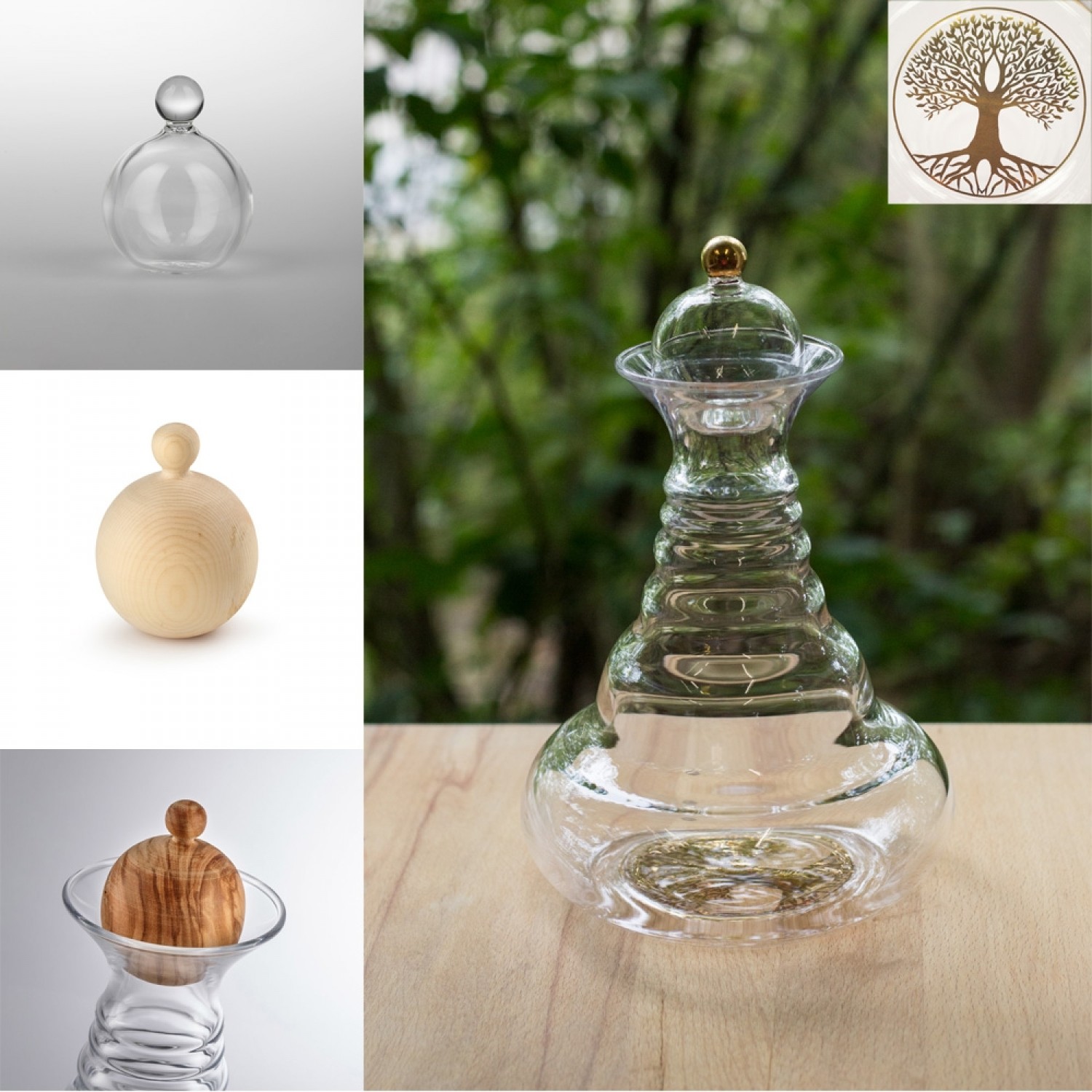 Nature’s Design Carafe Alladin Tree of Life gold & various tops