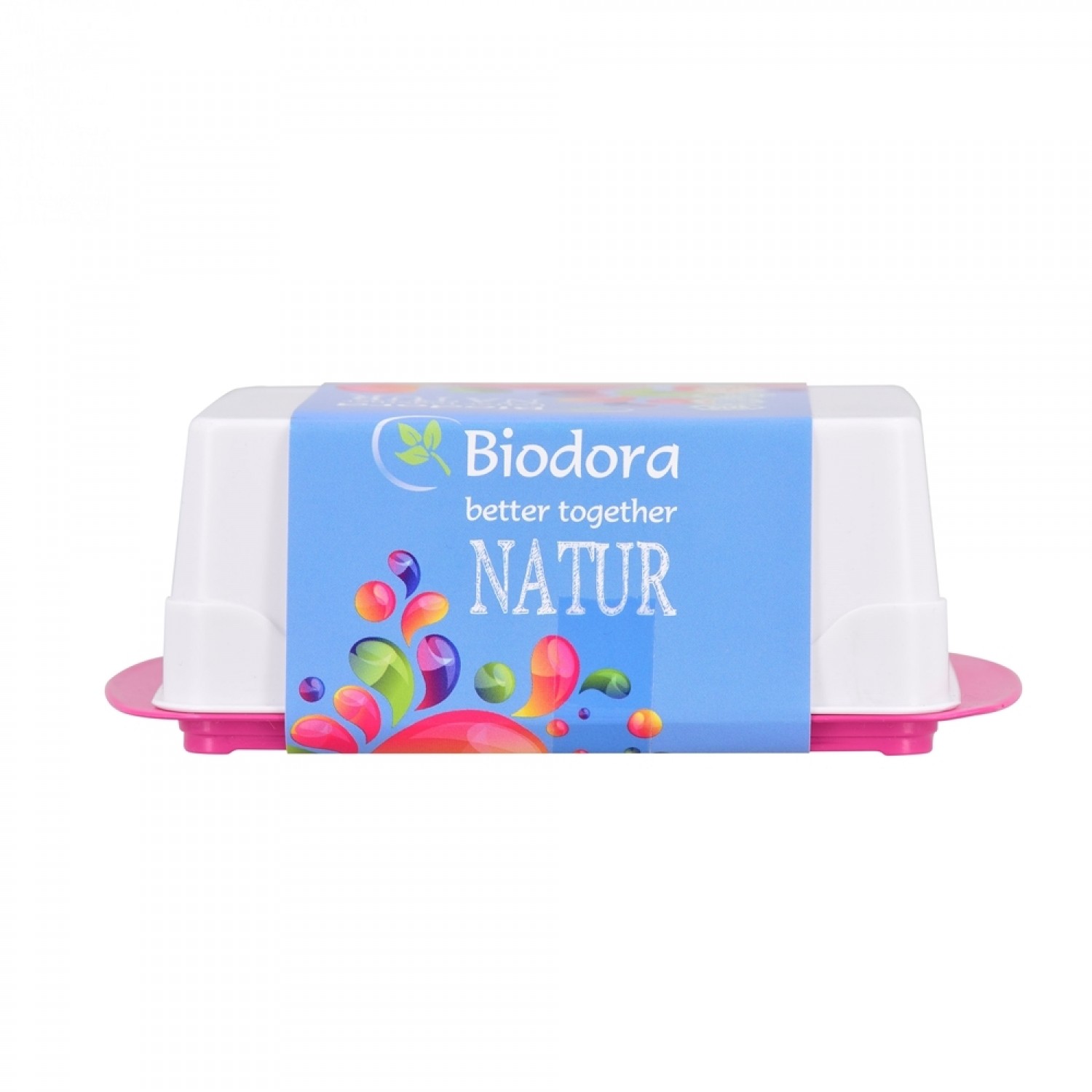 Bioplastic Butter Dish Magenta/White » Biodora