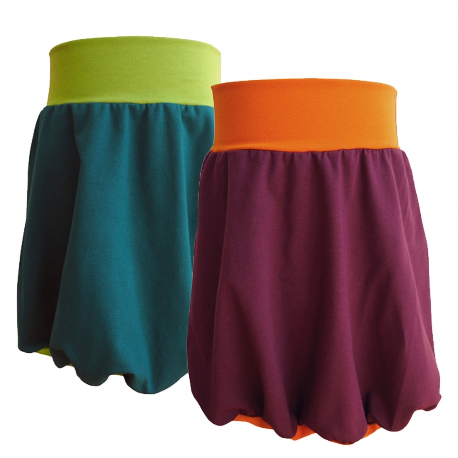 Bicoloured Girl’s Bubble Skirt - organic jersey skirt | bingabonga