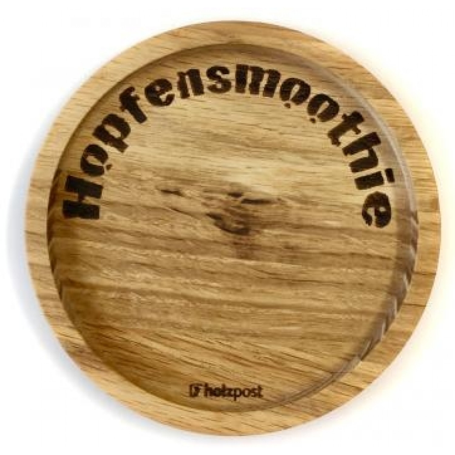 Hop smoothie - Solid Oak Wood Coaster » holzpost