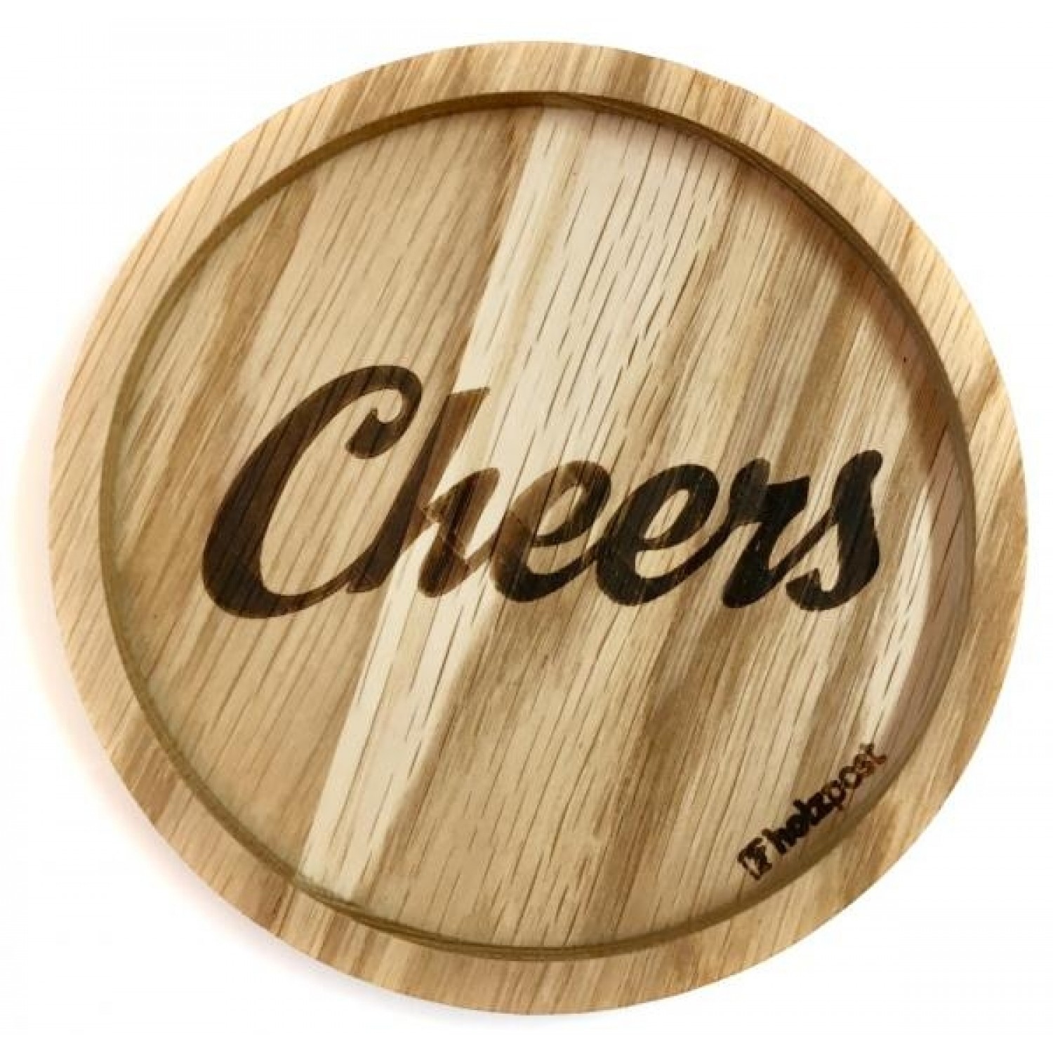 Solid Oak Wood Coaster Cheers » holzpost