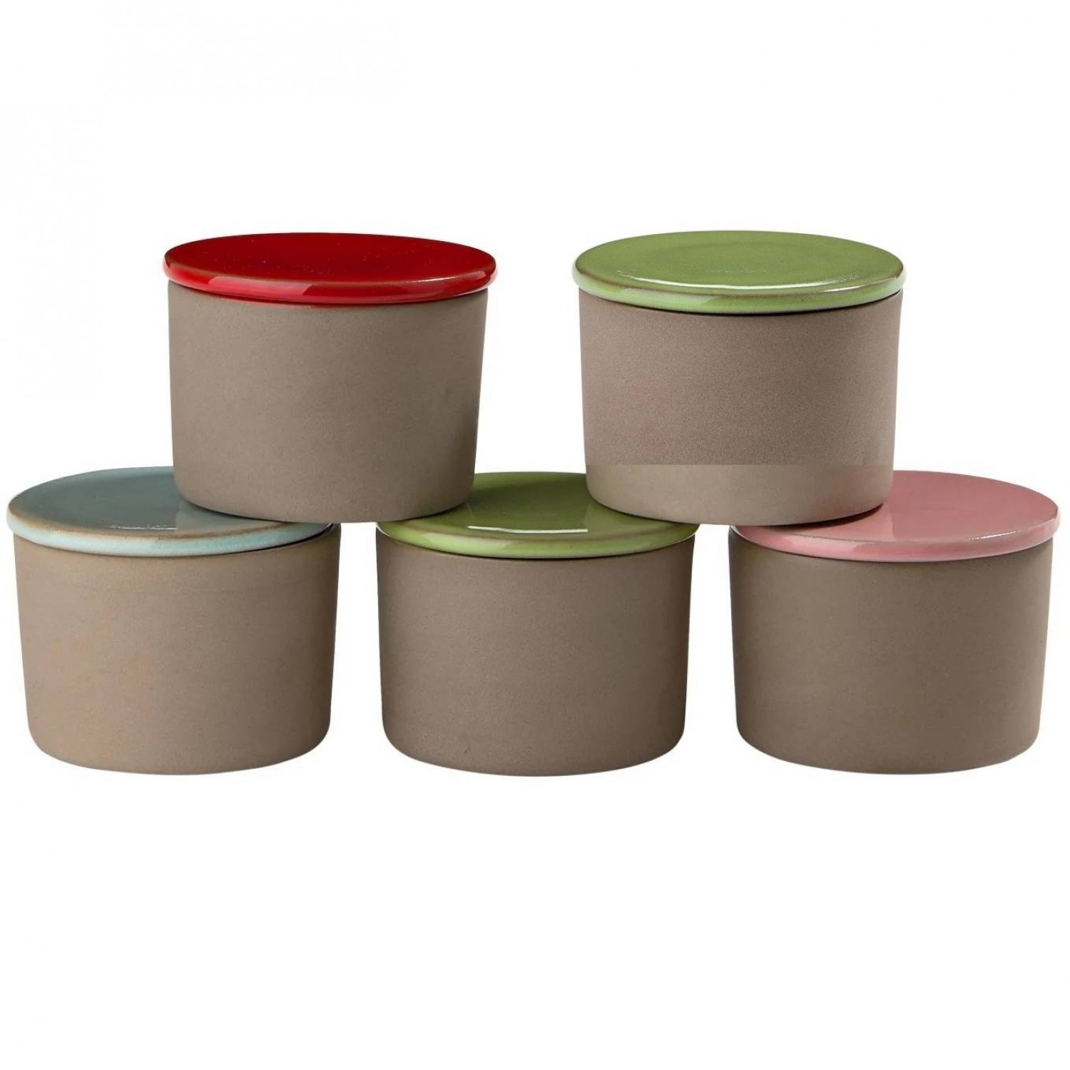 Two-coloured Stoneware Storage Jars Kathi » Blumenfisch