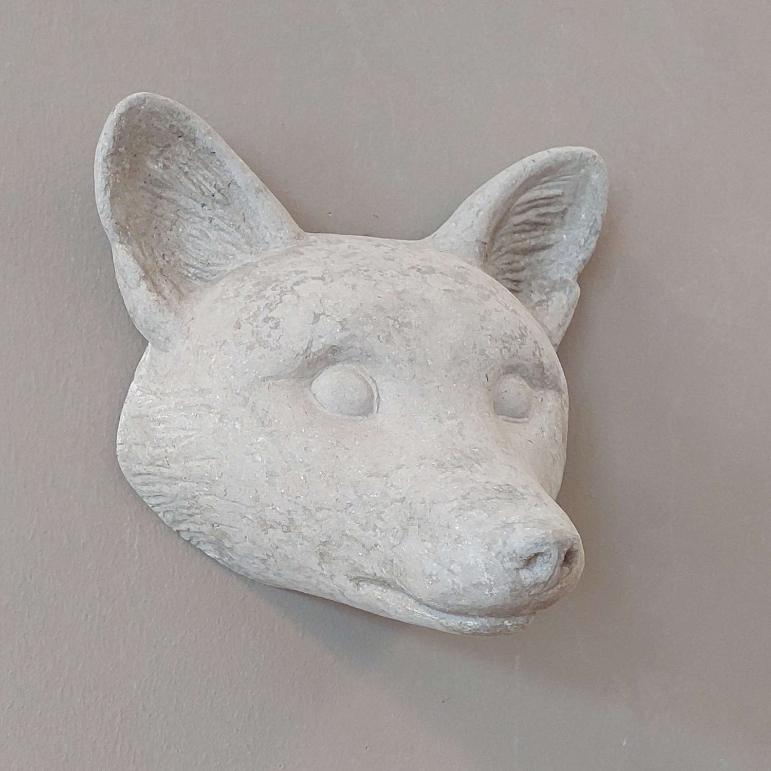 Eco Papier-Mâché Fox Head in Concrete Look » Blumenfisch