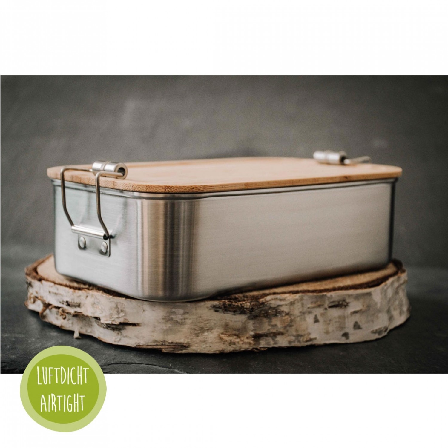Safe Jungle Picnic Stainless Steel Lunch Box with airtight Bamboo Lid » Tindobo