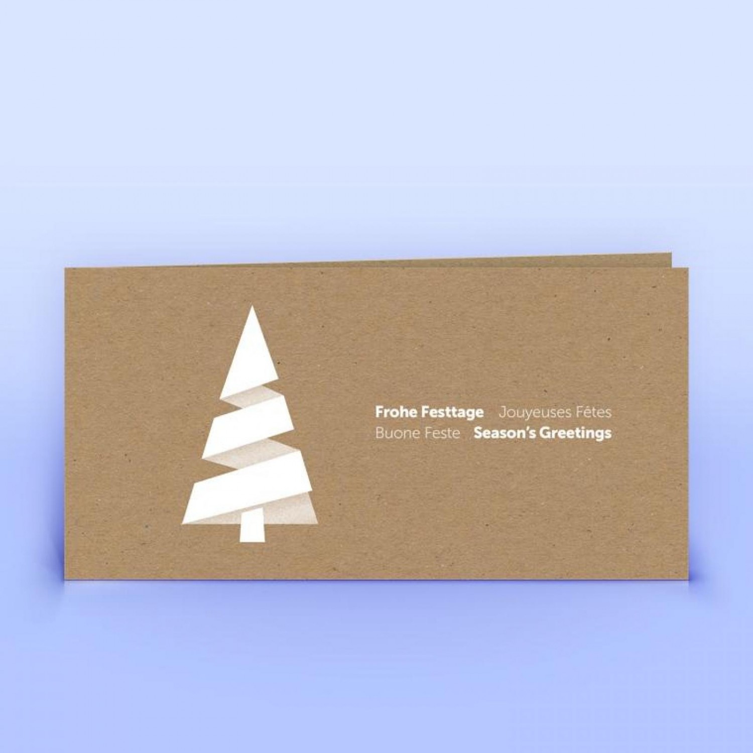 Recycled Paper Christmas Card Modern Christmas Tree