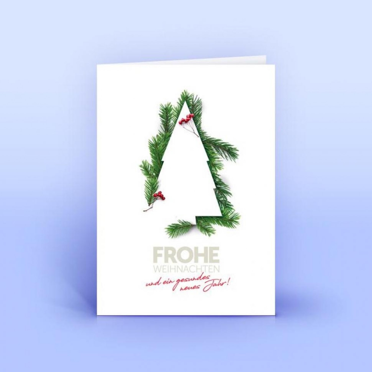 Christmas Card witty designed fir branches » eco cards