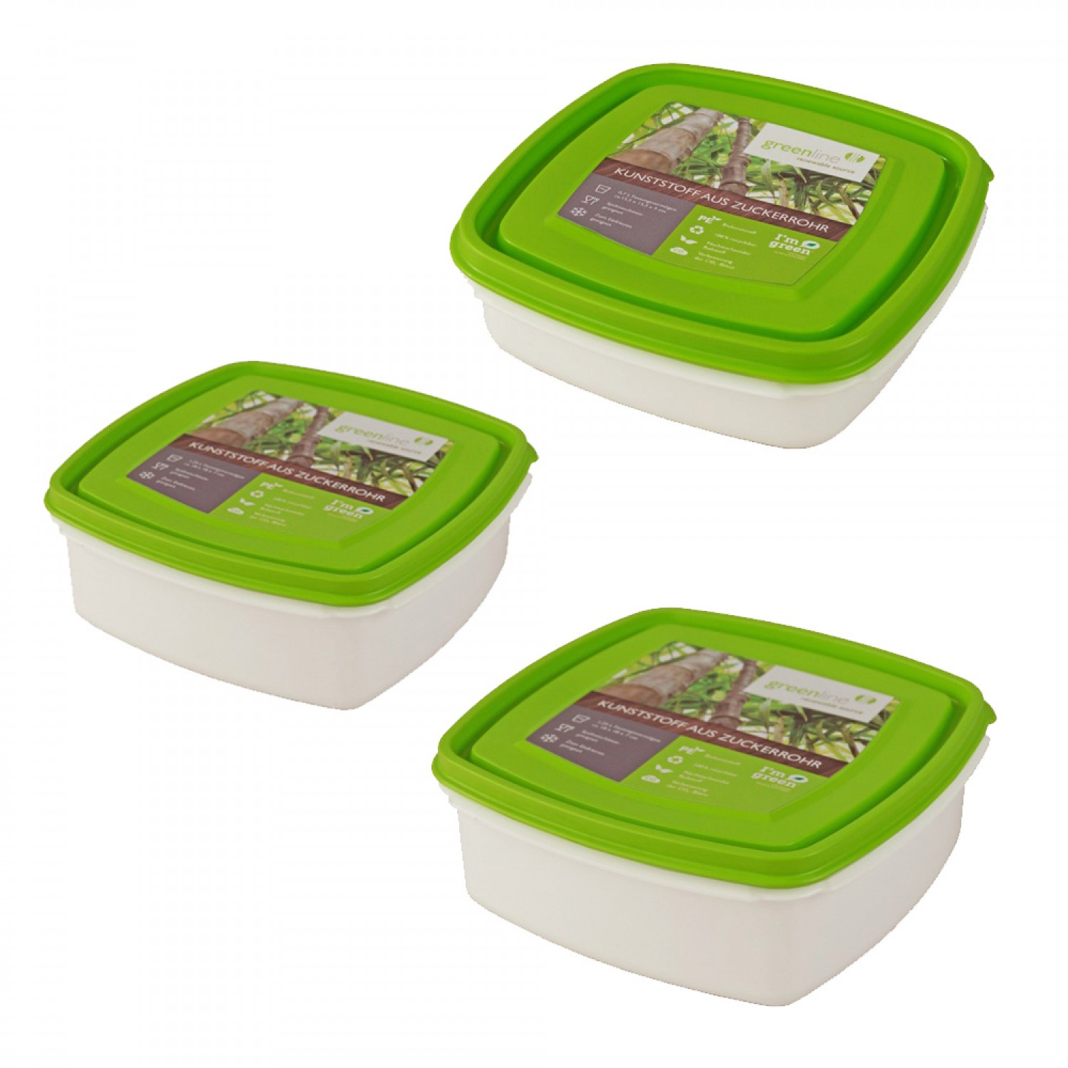 Greenline Food Storage Box square different capacity | Gies