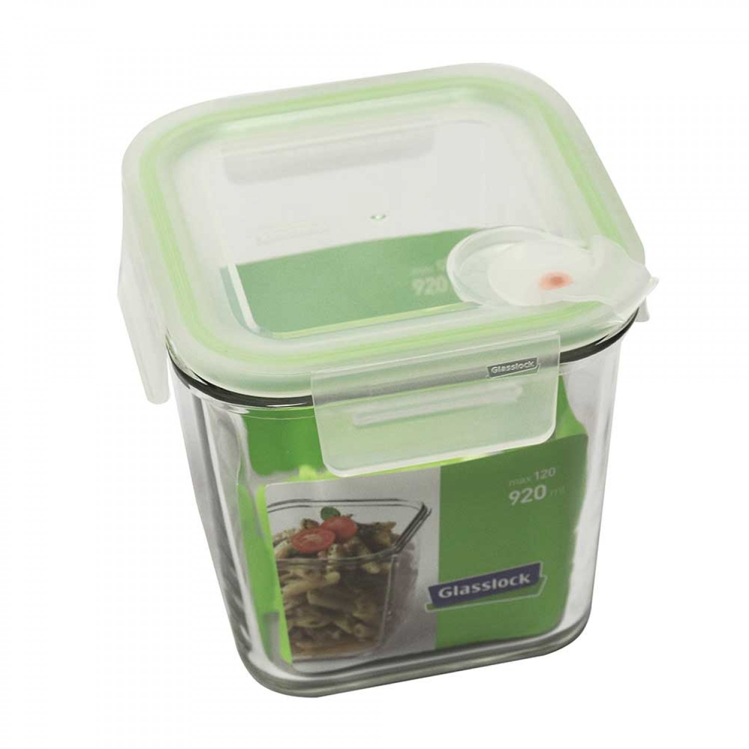 Square Glasslock Food Container Air Type with lid, 920 ml