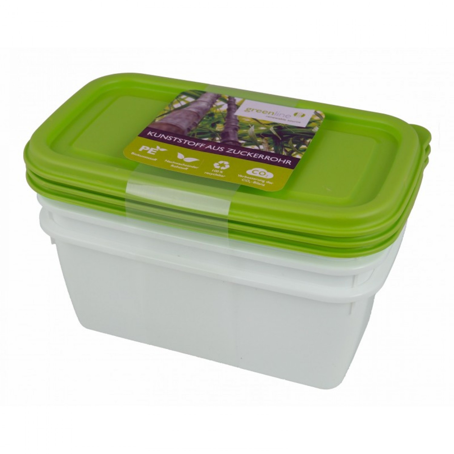 Greenline deep-freeze food box 0.75 l in 3-part set | Gies