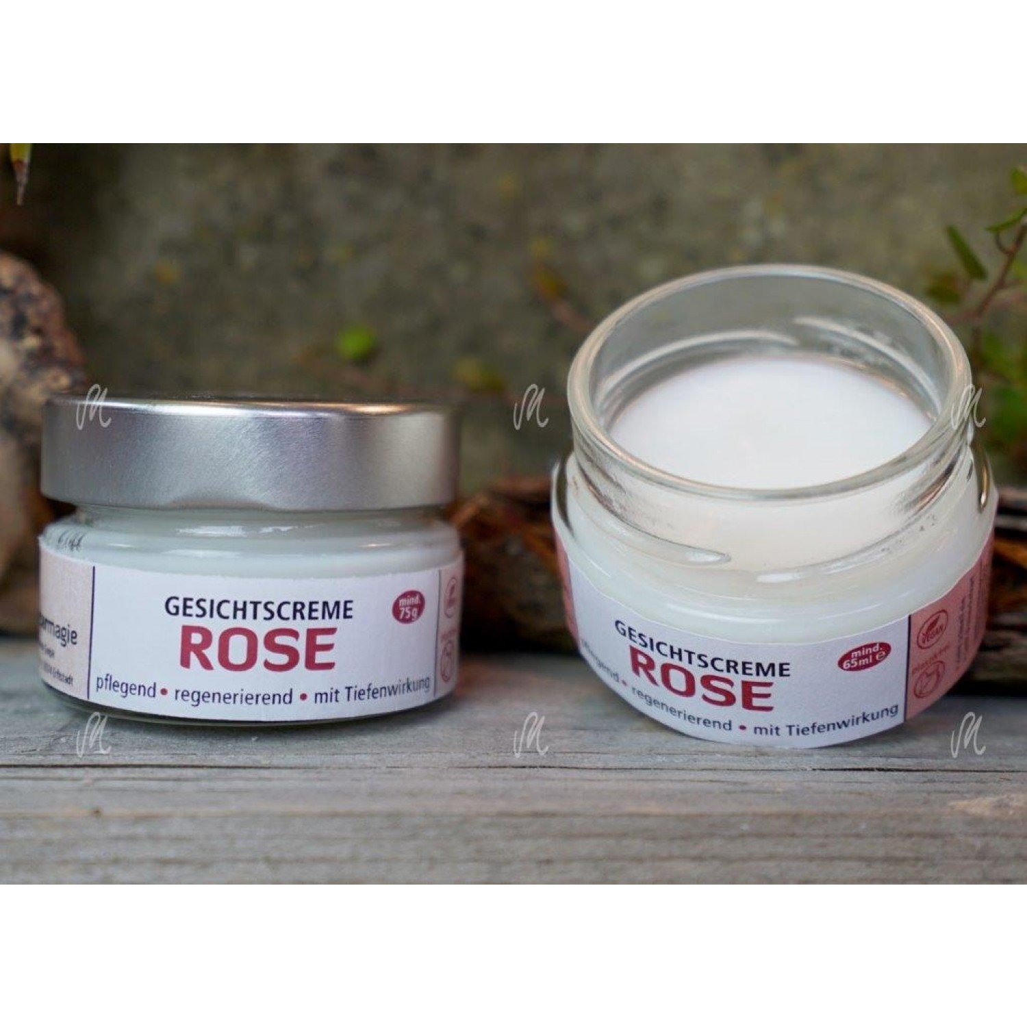 Rose Face Cream in Jar - natural cosmetics | Kraeutermagie
