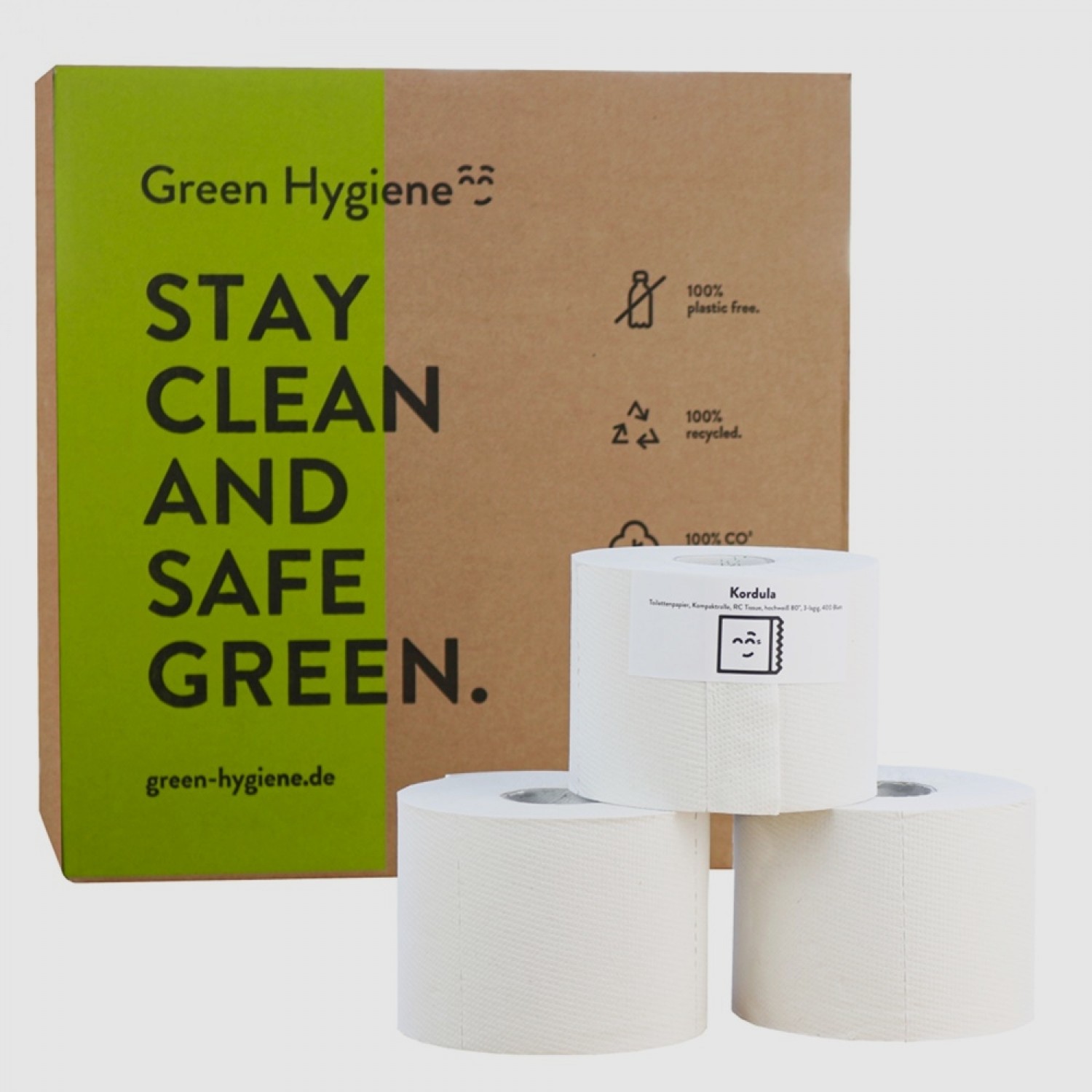 Green Hygiene Toilet Paper KORDULA, 3-ply XXL Rolls