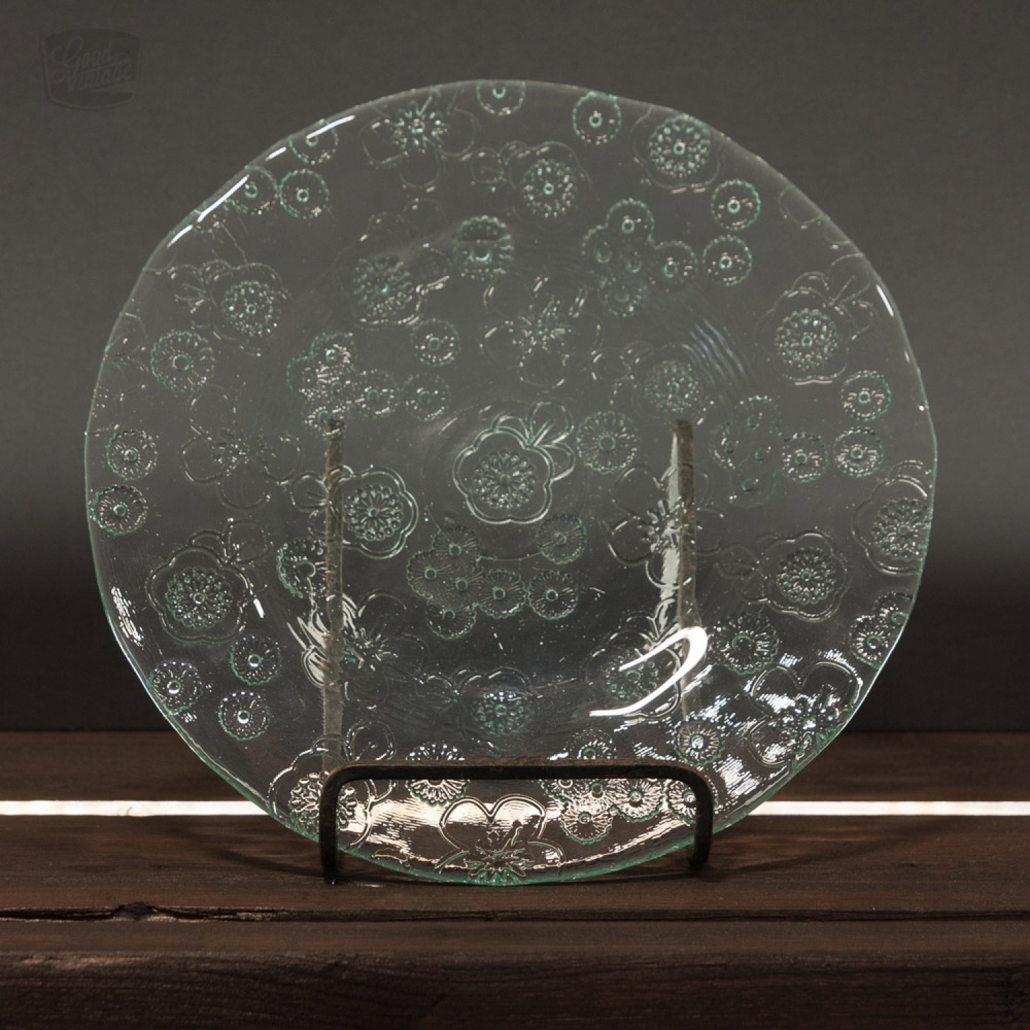 Eco Glass Plate floral pattern - Vidrios San Miguel