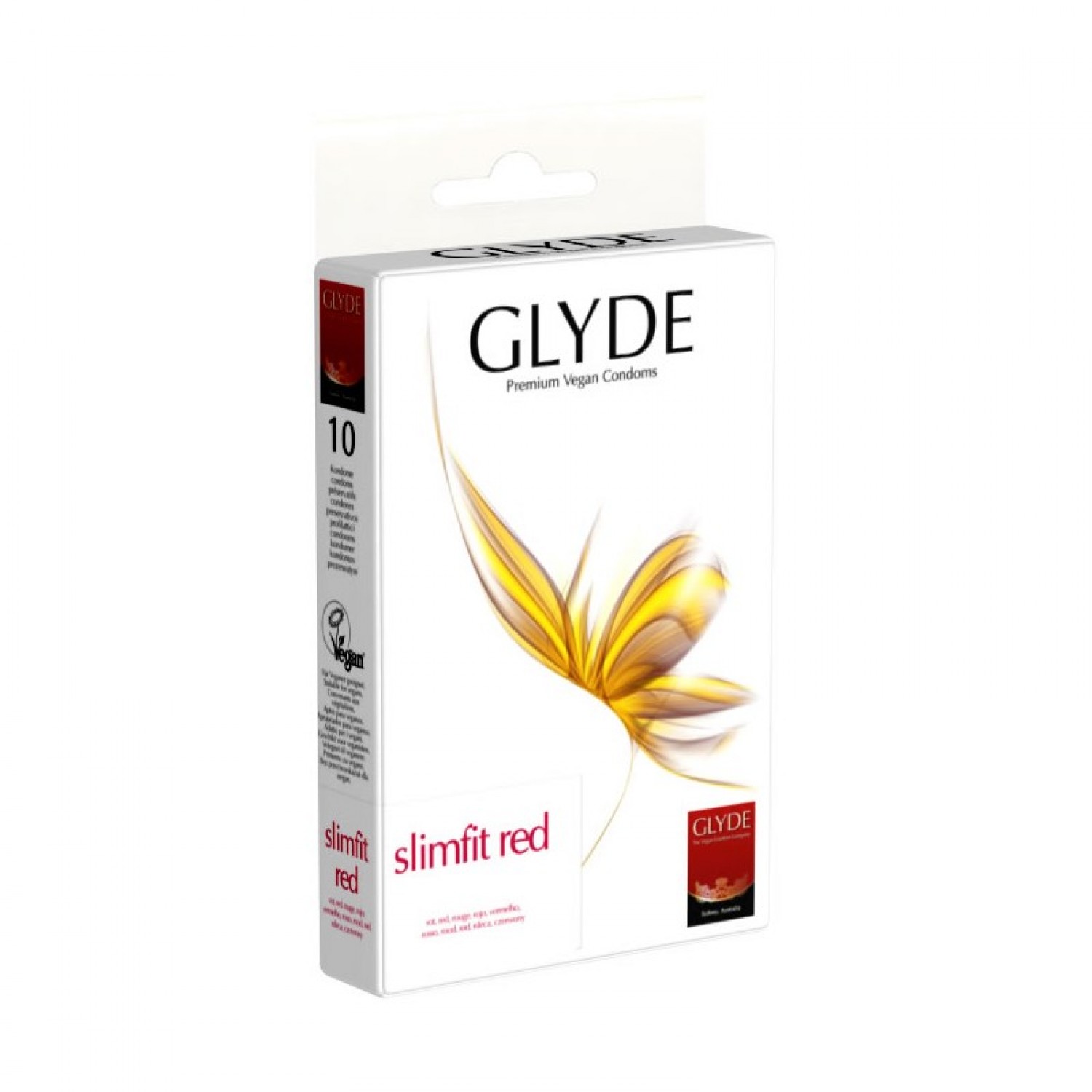 Vegan Condoms Slimfit Red of Natural Rubber Latex | Glyde