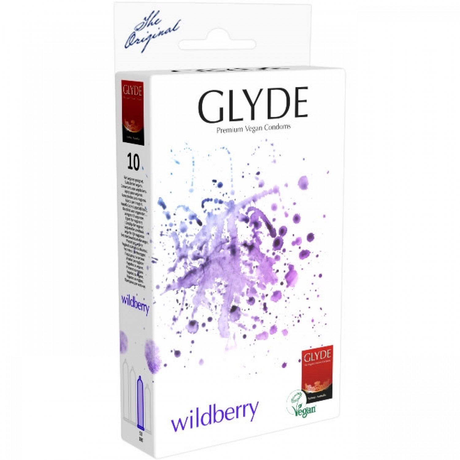 Glyde Ultra Wildberry Flavour Vegan Condoms