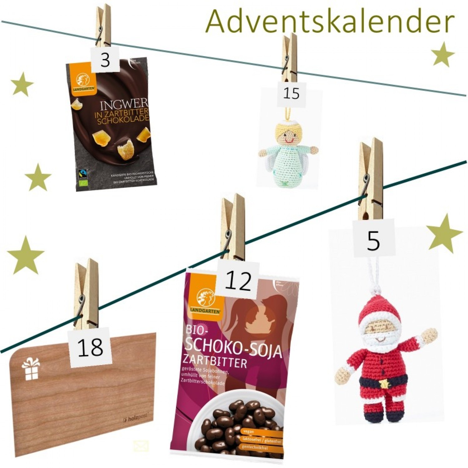 Eco-friendly Advent Calendar with sustainable products