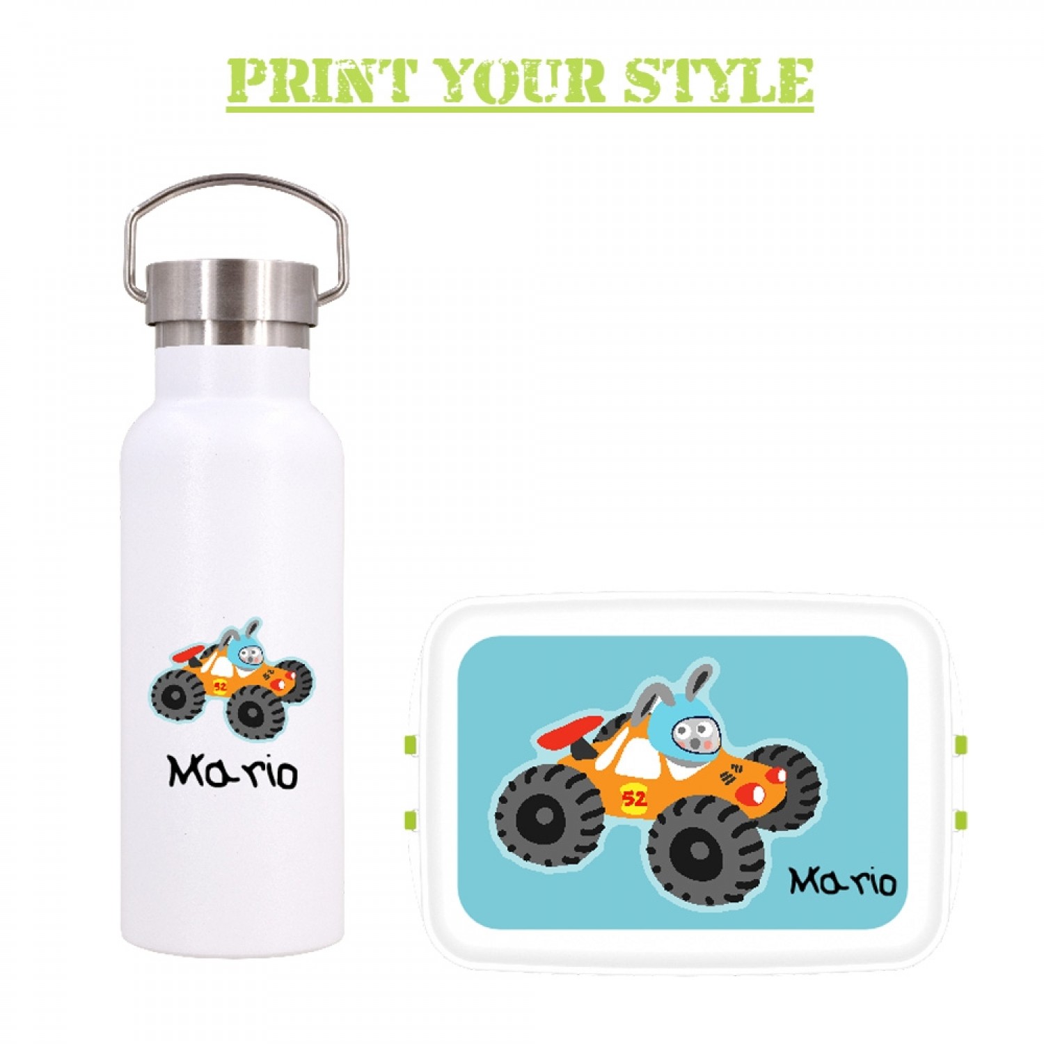 Eco Lunchbox Combo Monstertruck with your name » Dora