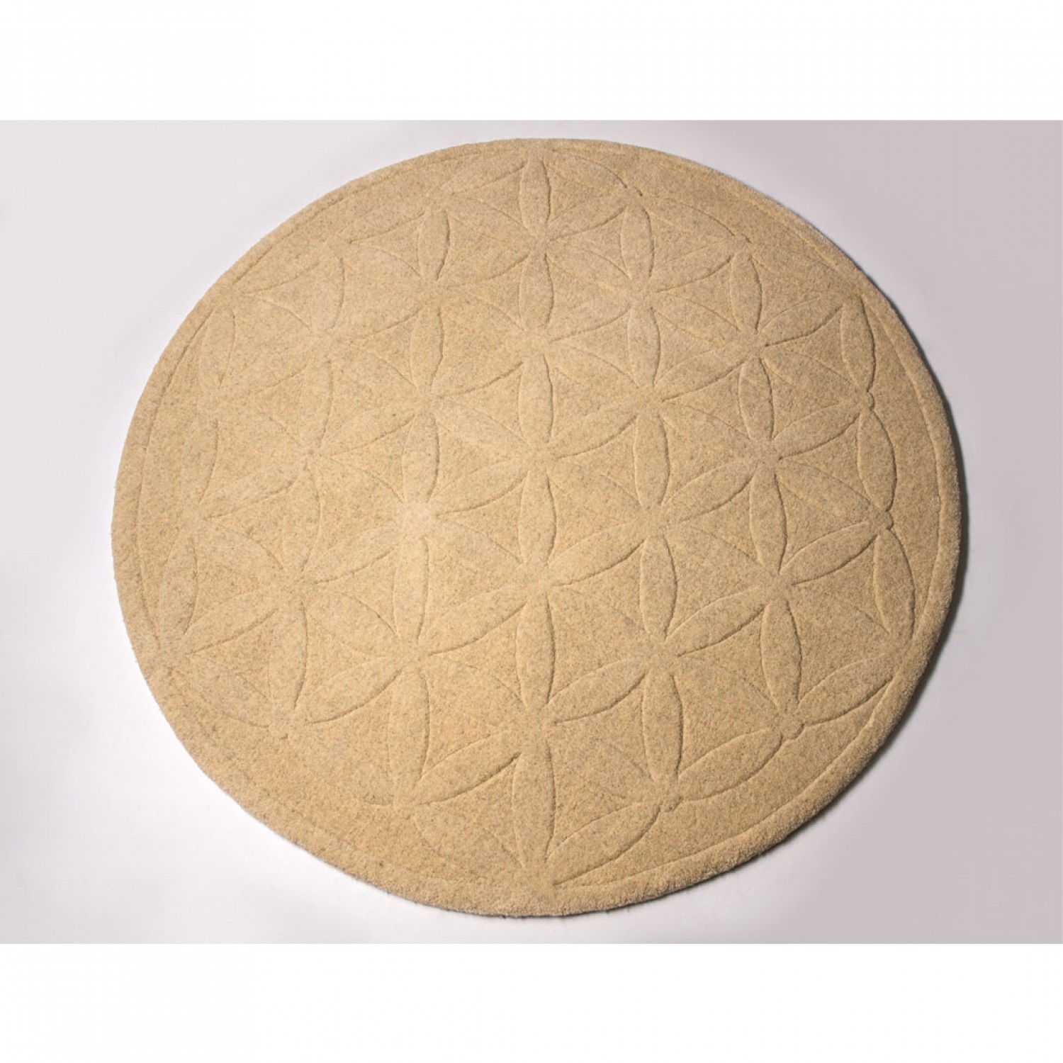 Hand tufted Flower of Life Rug natural-coloured » Living Designs