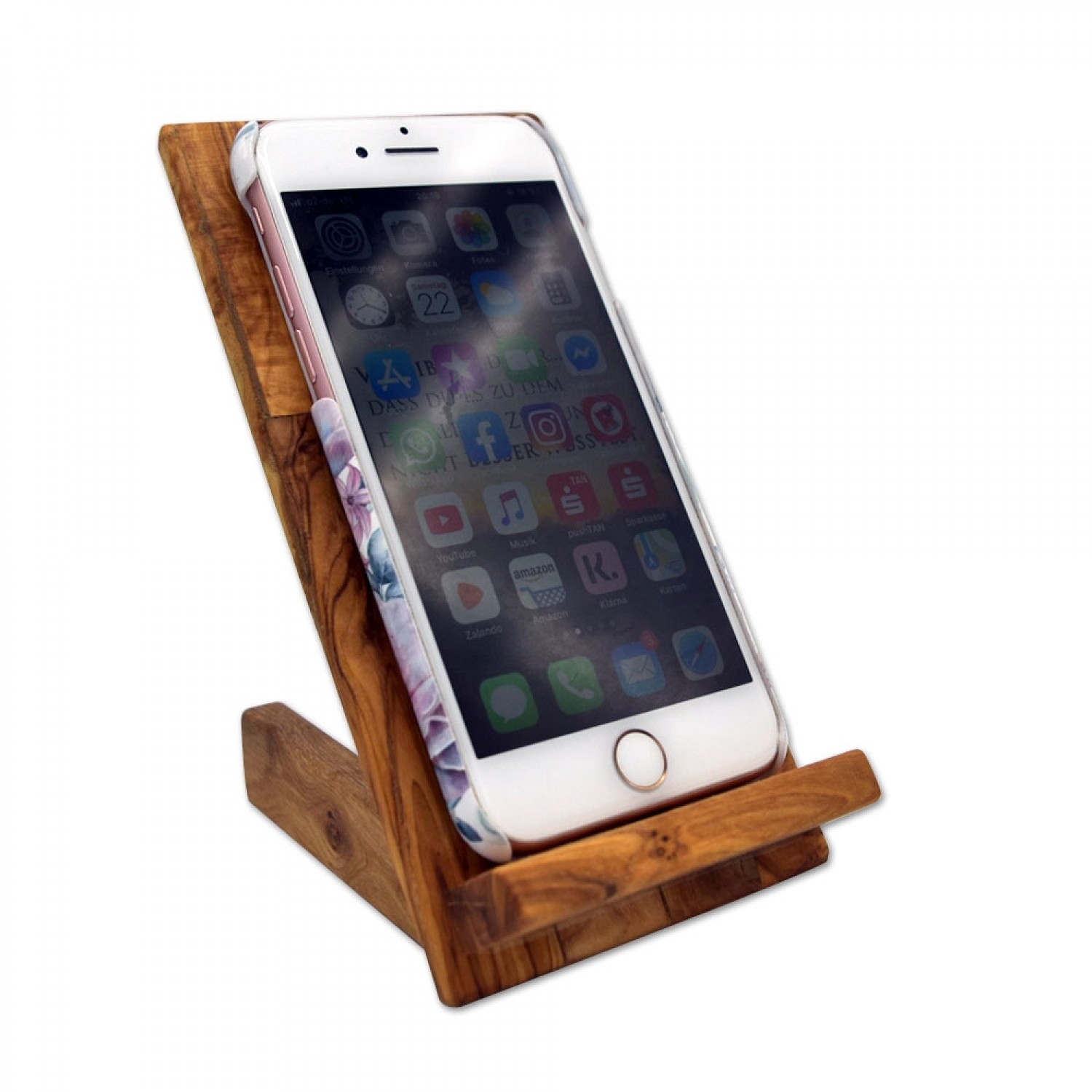Cell Phone Holder made of Olive Wood Anit Slip | D.O.M.