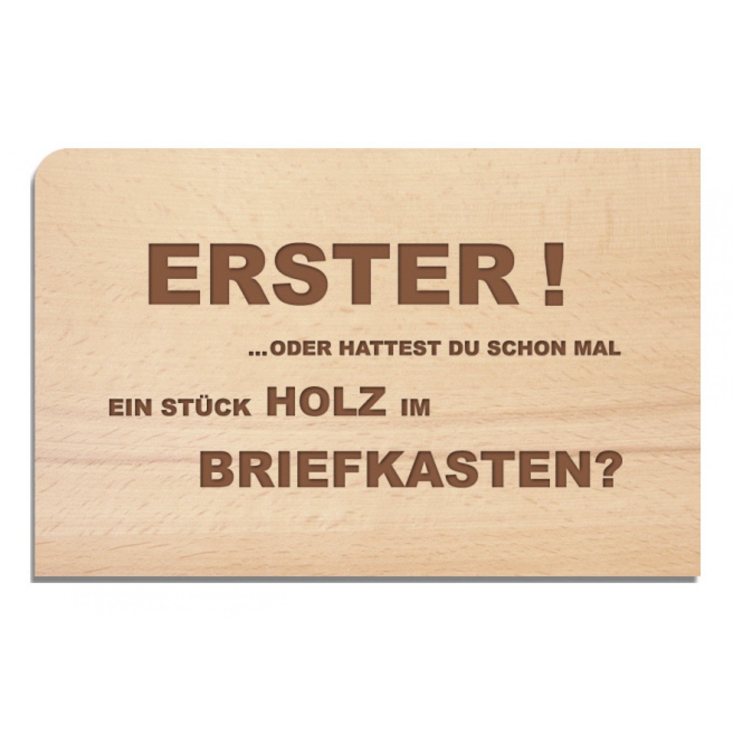 Wooden Postcard “Erster” (First)
