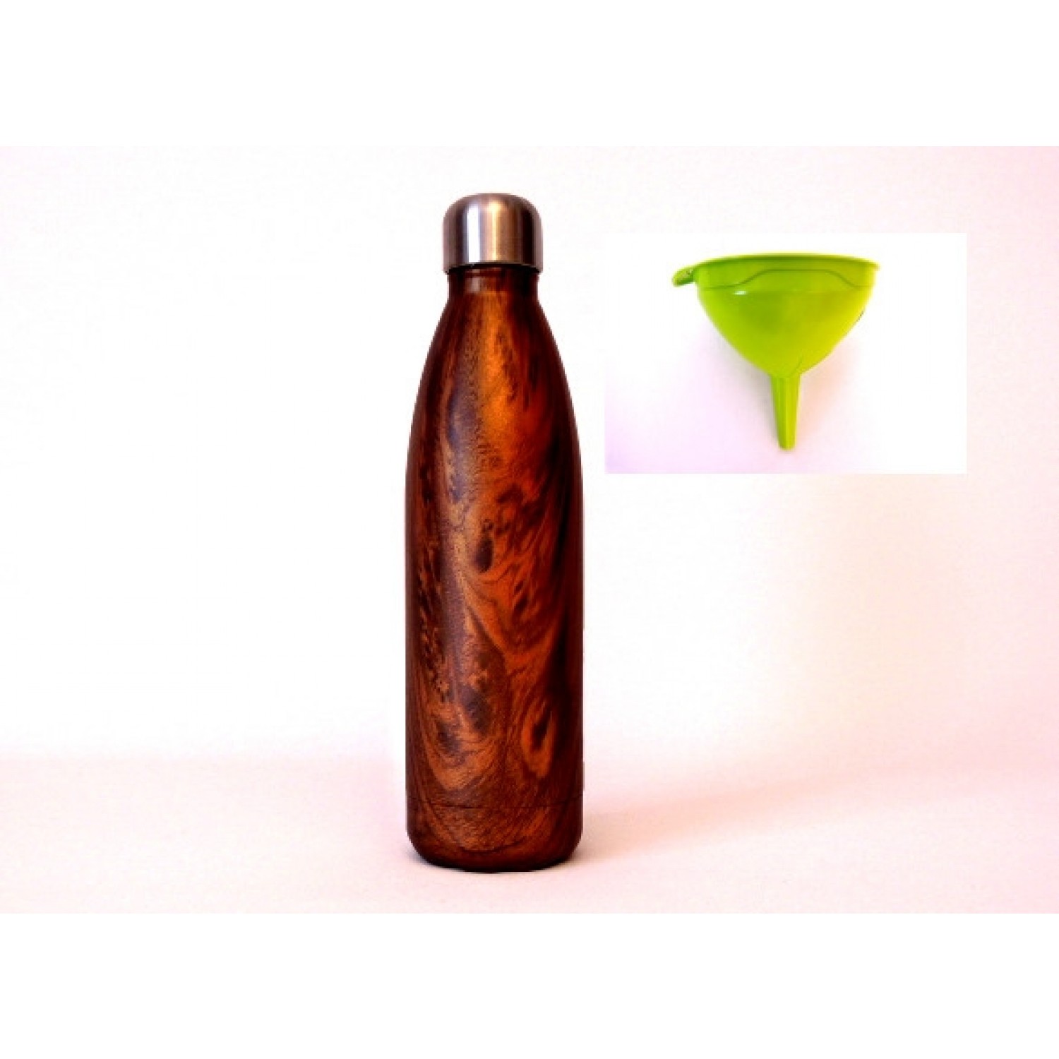 Dora’s Insulated Bottle in wood style & Bioplastic Funnel
