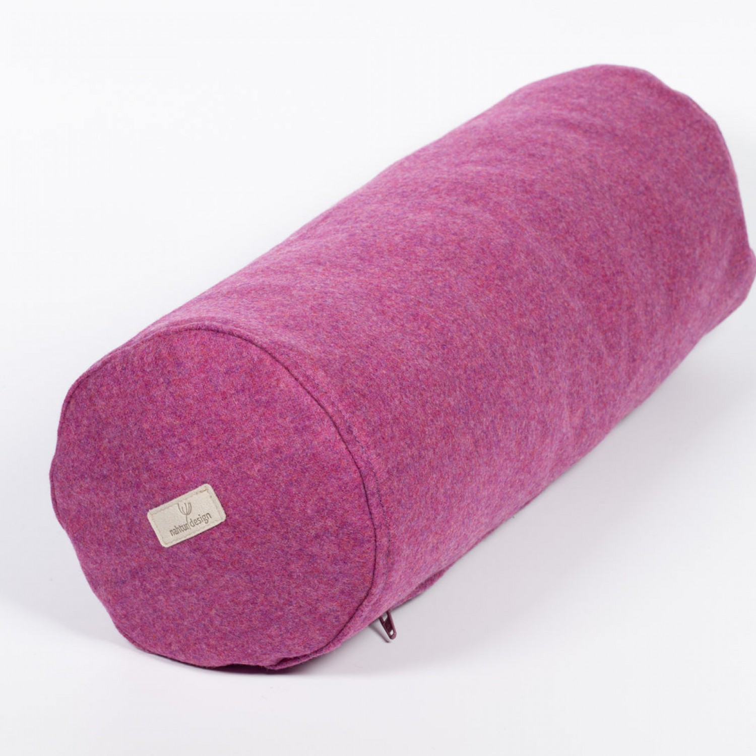 Organic Neck Roll Pillow – Fill with Spelt Husks & Woll Beads & Loden Pillowslip – Pink