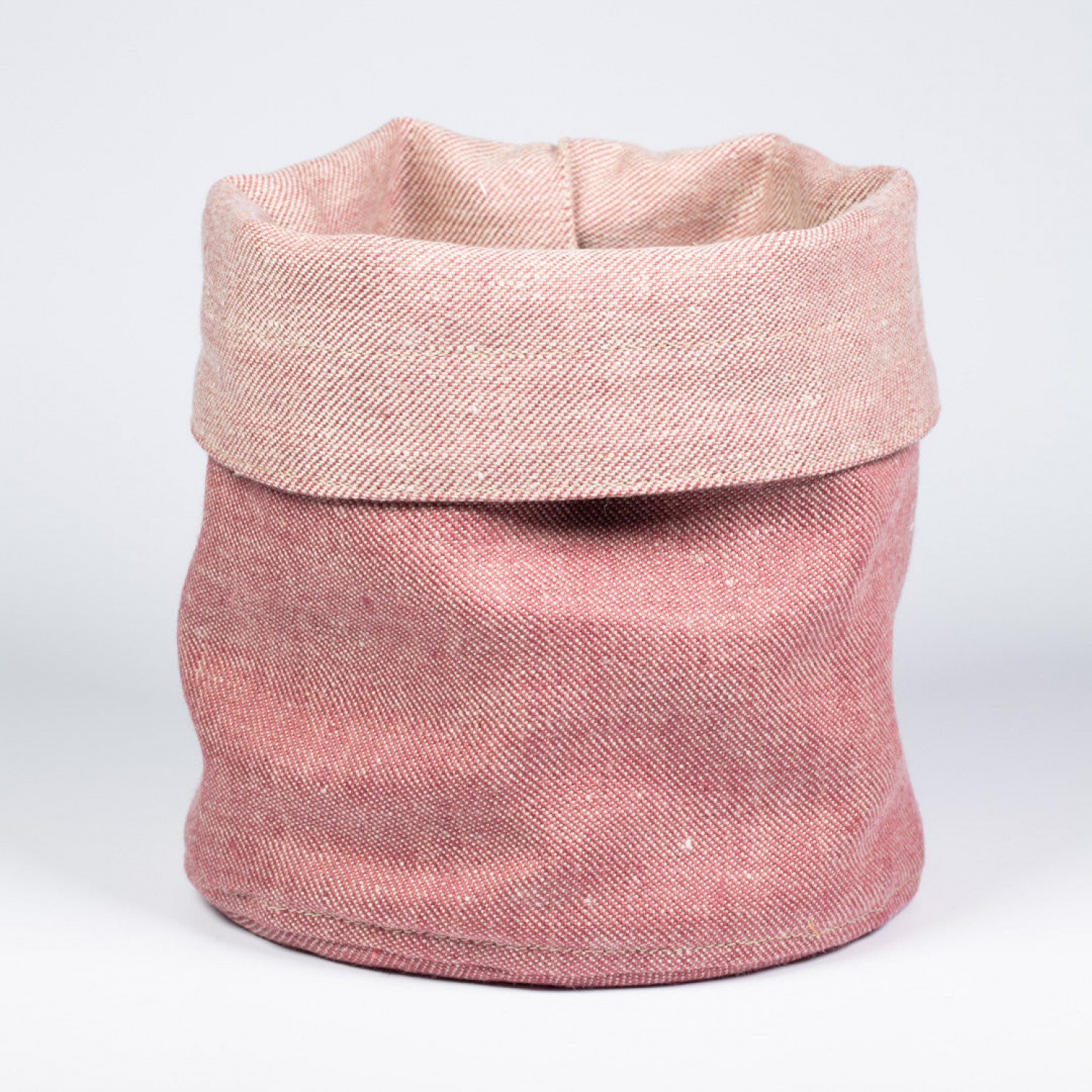 Organic Linen Basket – Rose small