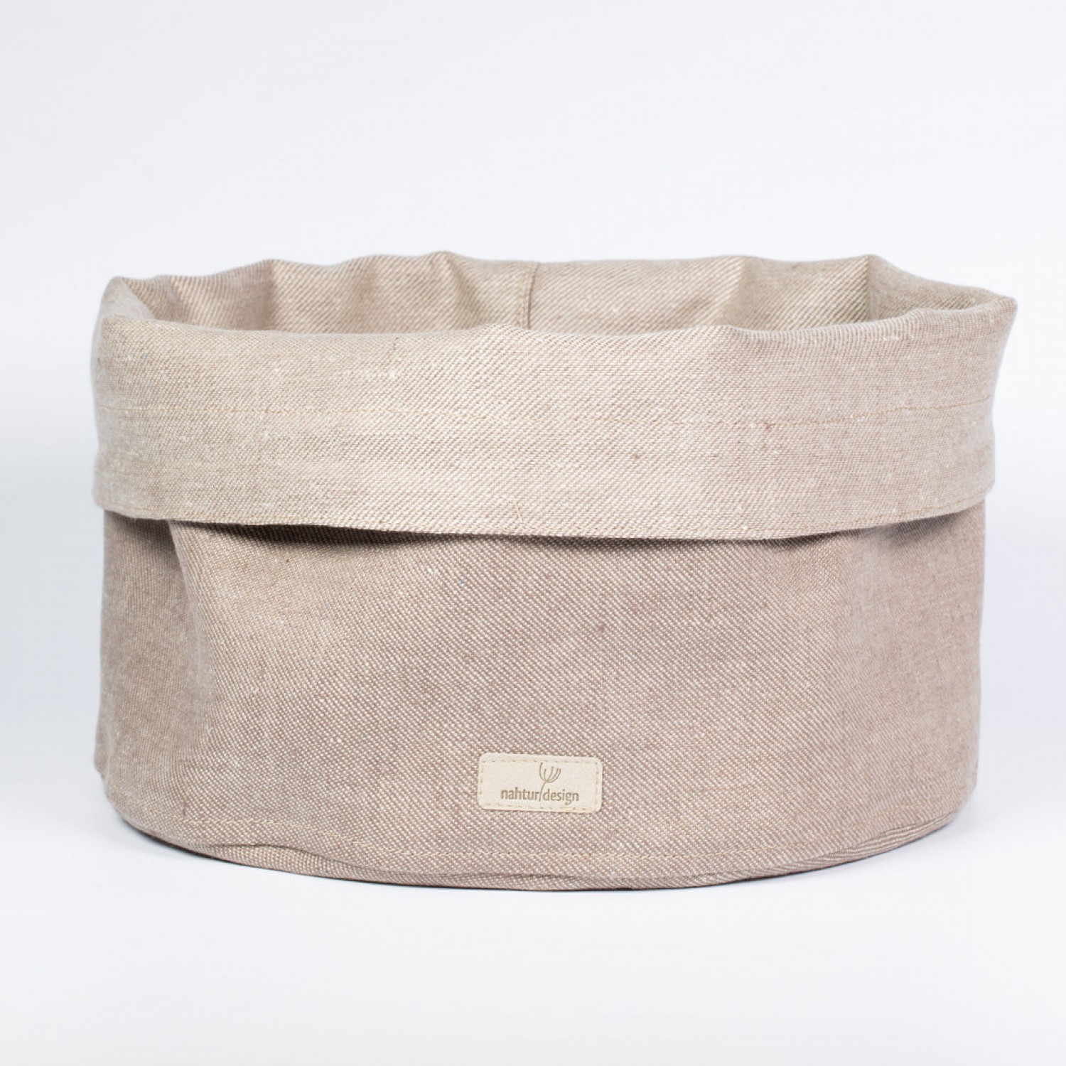 Organic Linen Basket – Brown large