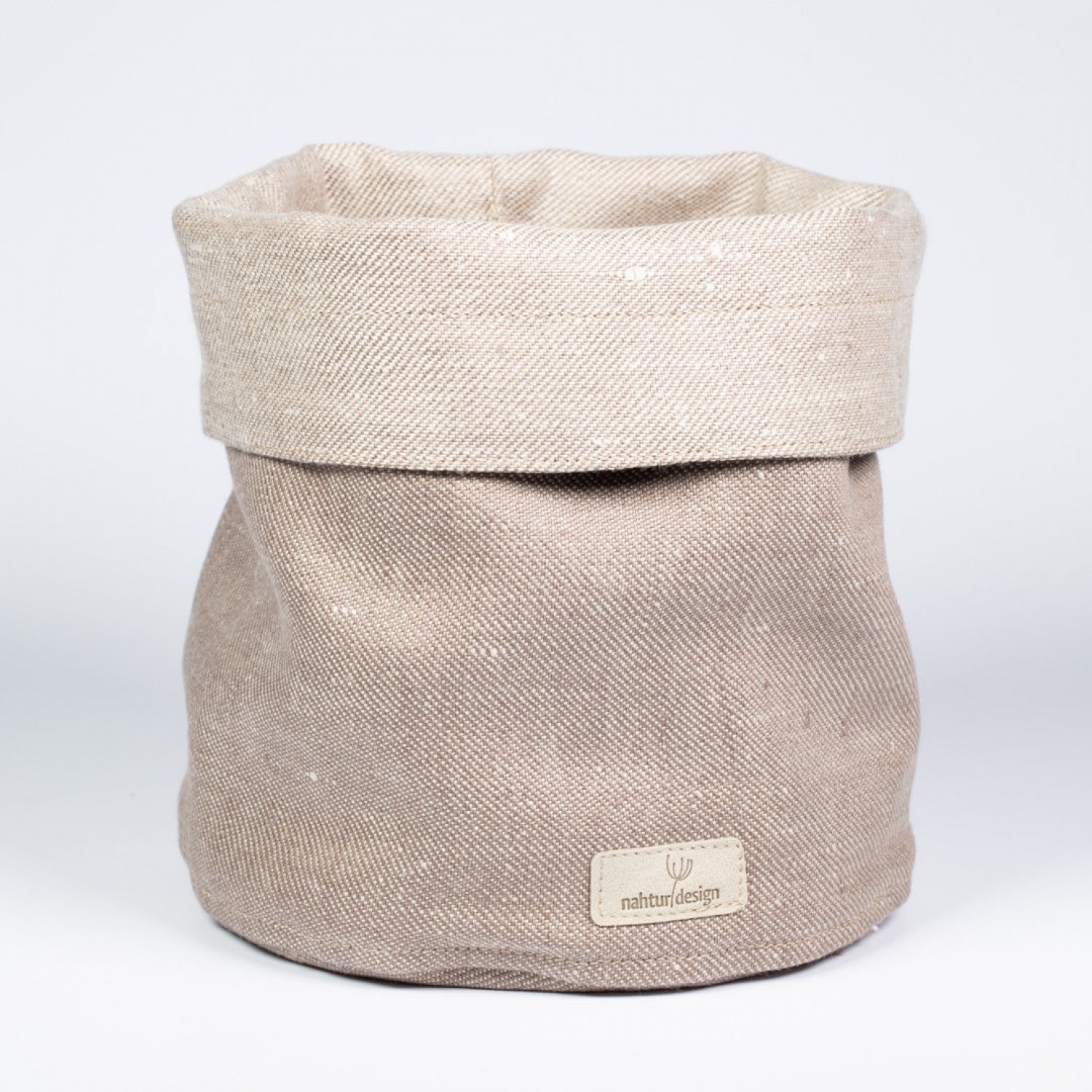 Organic Linen Basket – Brown small