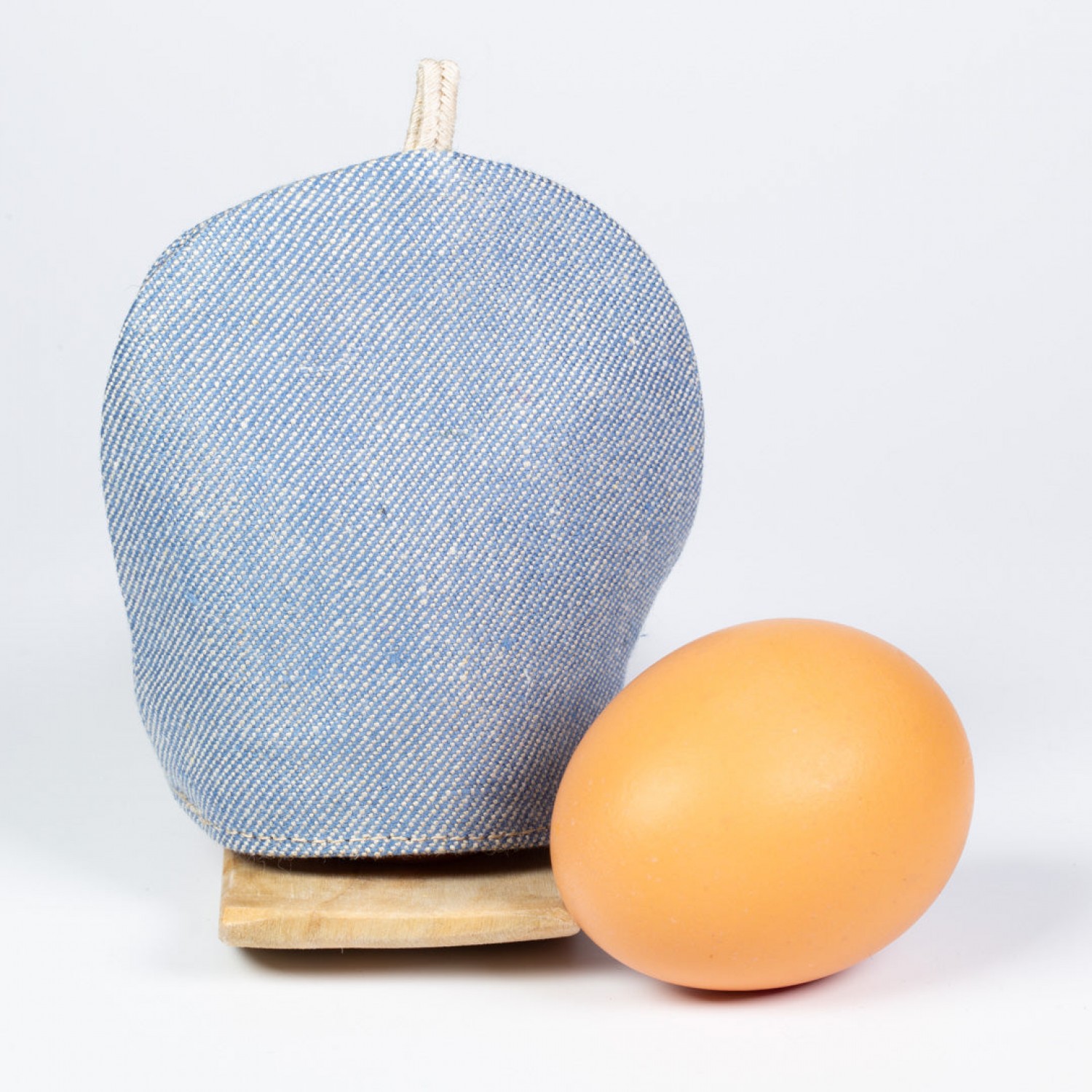 Egg Cosy Organic Linen & Loden – Light Blue