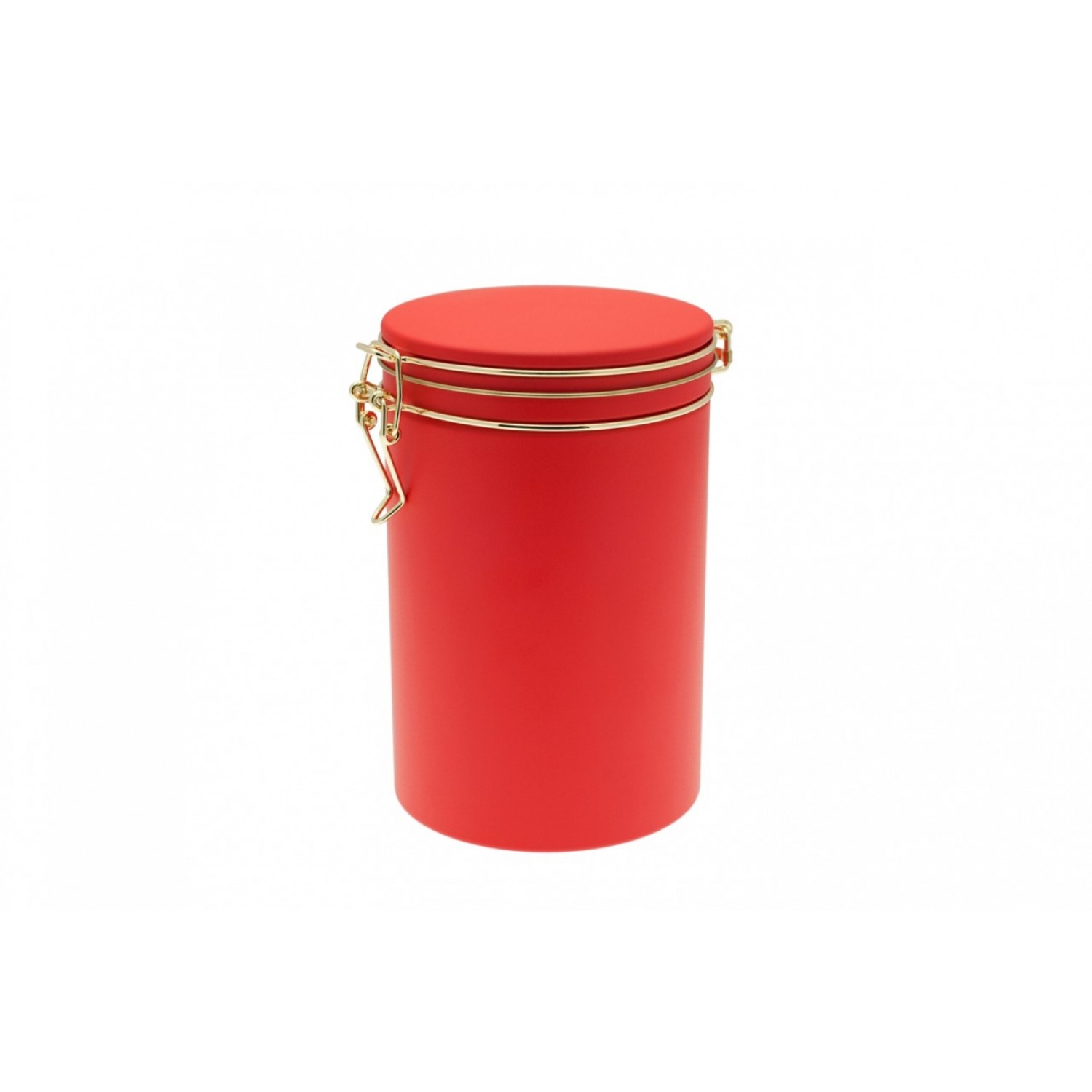 Round Coffee Can & Food Storage Container Bean Edition 500, tinplate, Red